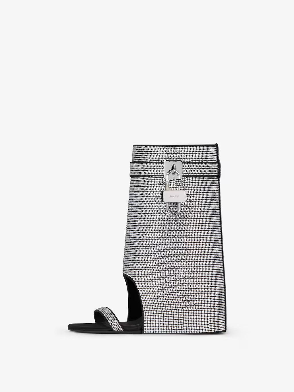 Givenchy o1w1db10525 Shark Lock Ankle Sandals in Silver Size US 7 / IT 37 - 2 Thumbnail