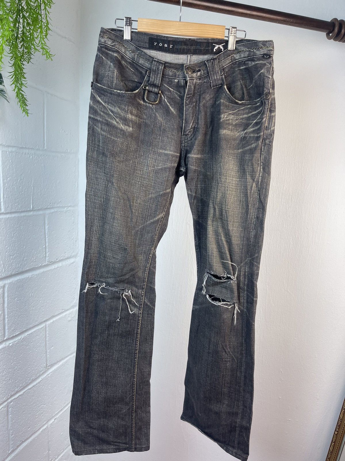 Roar Roar Japan knee damage Denim Pants Size US 34 / EU 50 - 3 Thumbnail