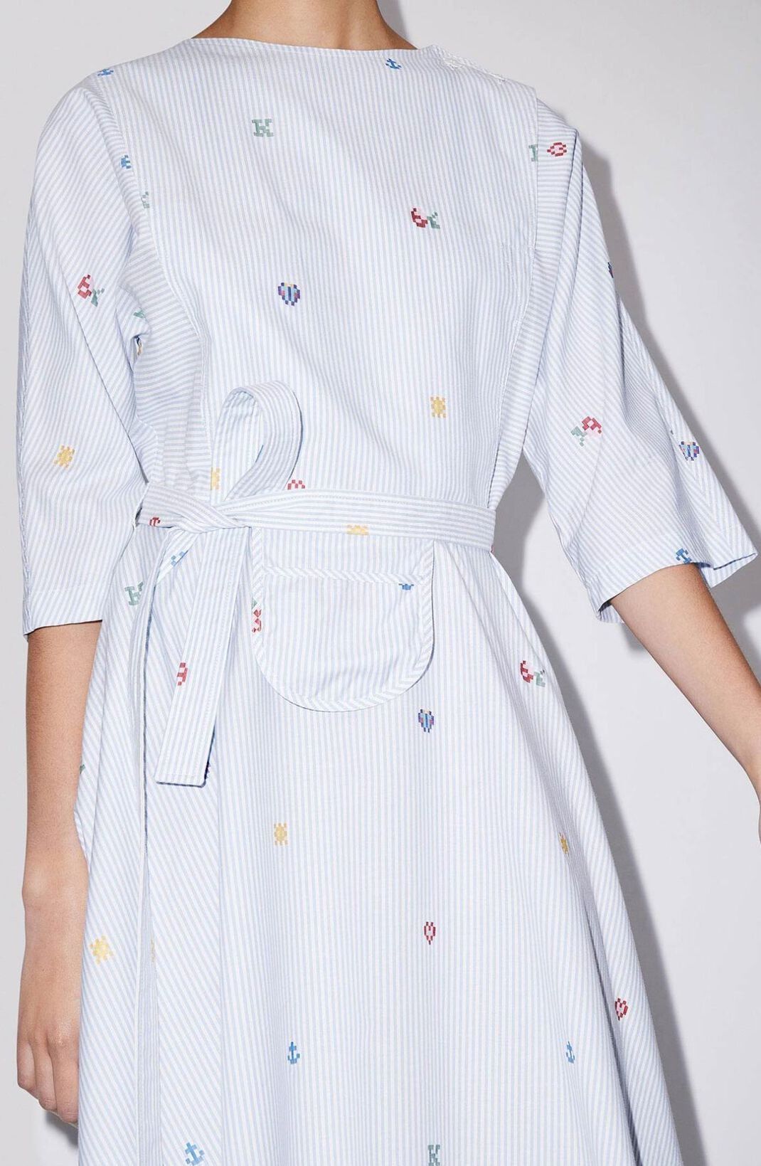 Kenzo o1y1025 Midi Dress in Sky Blue Size S / US 4 / IT 40 - 6 Thumbnail