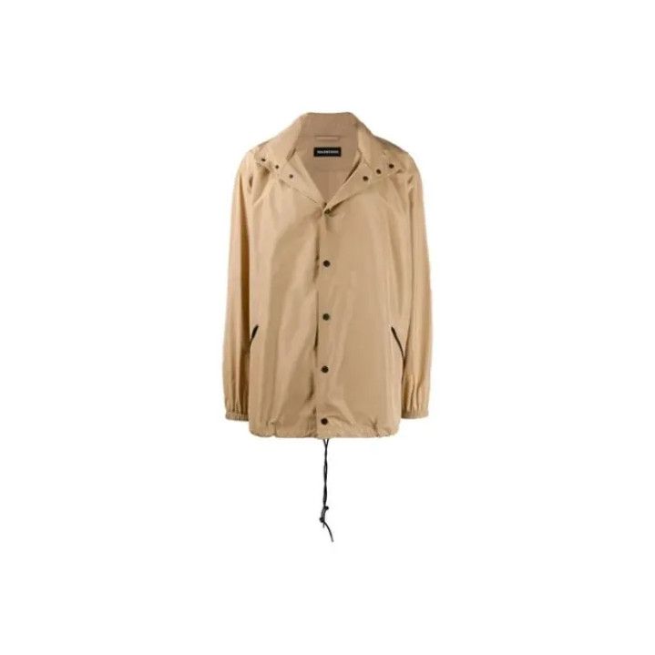 Balenciaga Balenciaga Khaki Logo-Back Jacket for Men Size US L / EU 52-54 / 3 - 1 Thumbnail