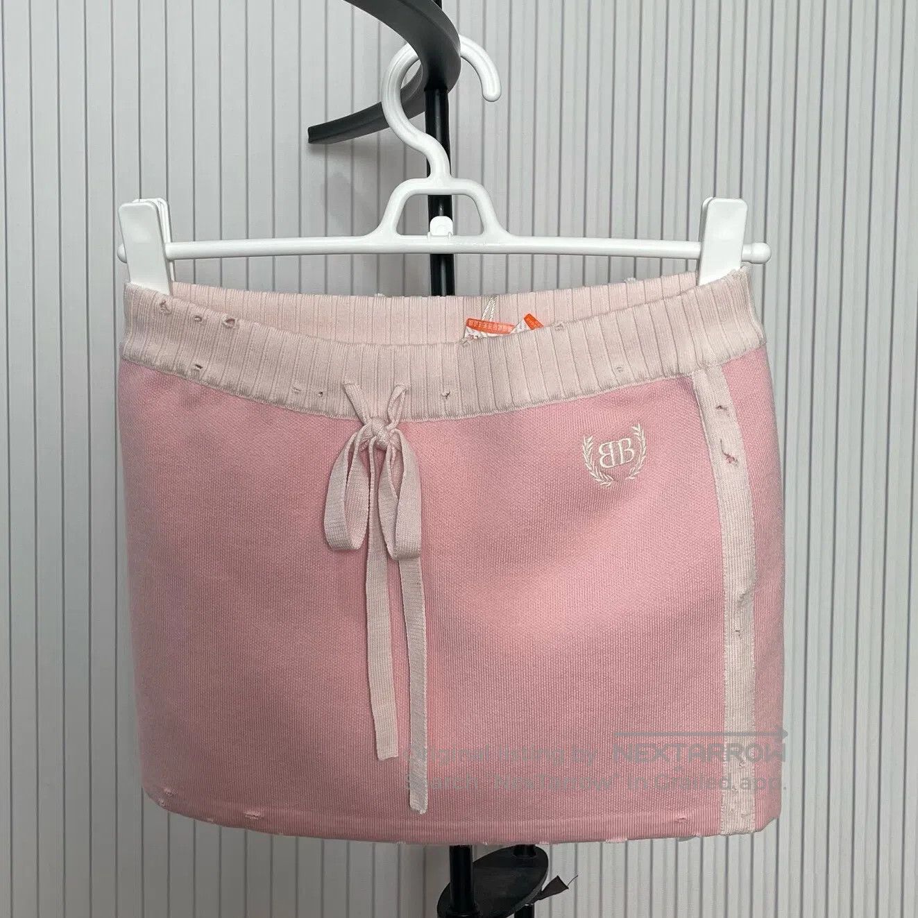 Balenciaga Balenciaga size S Pink logo knitted short skirt dress size Size 25" / US 0 / IT 36 - 1 Thumbnail