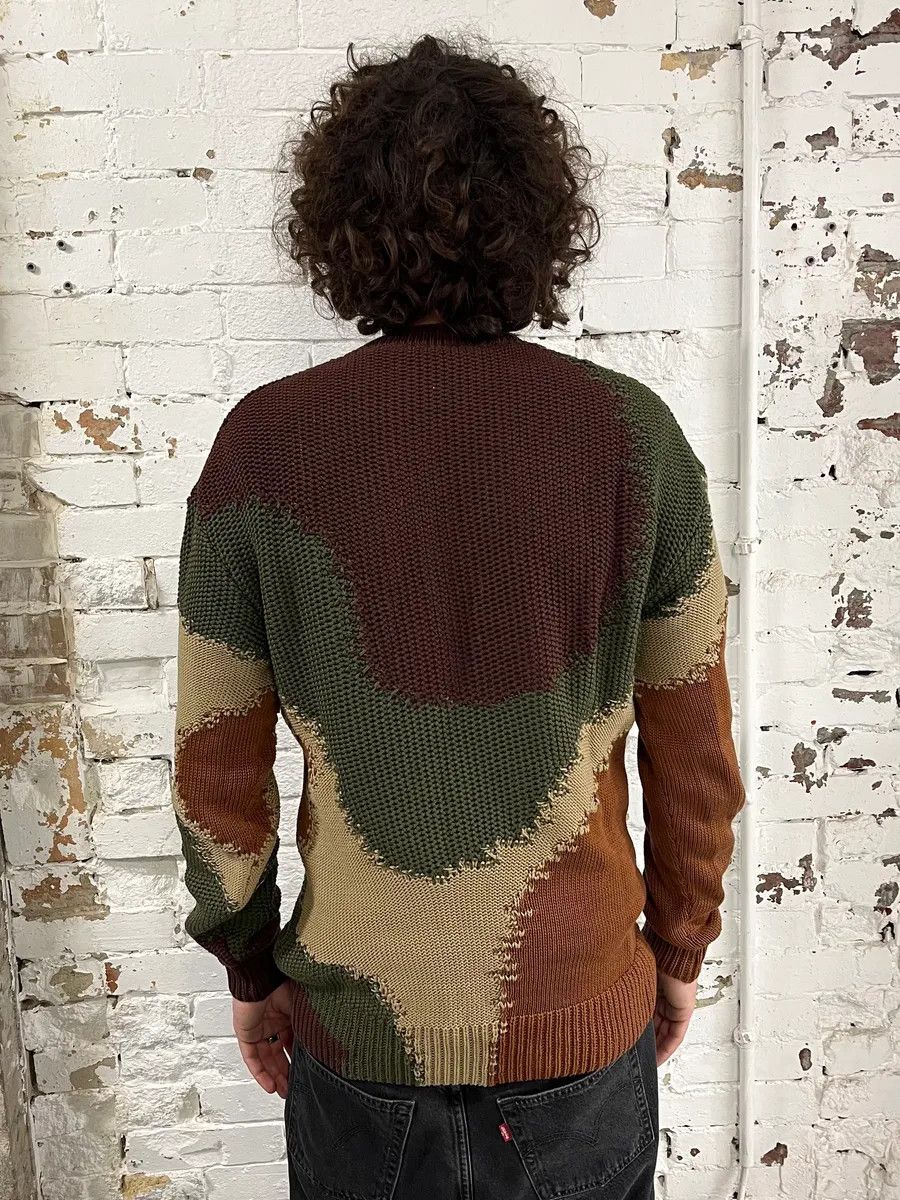 Dolce & Gabbana 2010s Dolce & Gabbana Green & Brown Abstract Knit Sweater Size US M / EU 48-50 / 2 - 3 Thumbnail