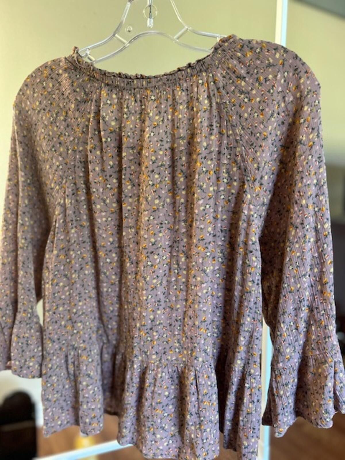 Free People Free People Hippie Rose Floral Peasant Blouse Medium Size M / US 6-8 / IT 42-44 - 3 Thumbnail
