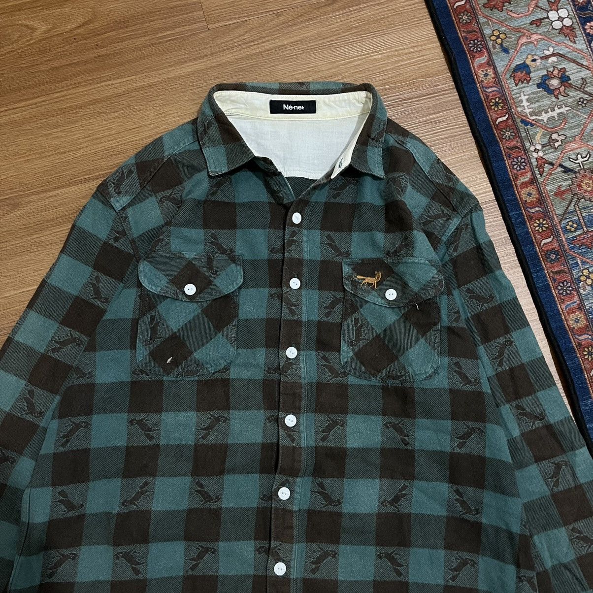 Ne-Net Ne-net by issey miyake flanel shirt Size US L / EU 52-54 / 3 - 2 Thumbnail