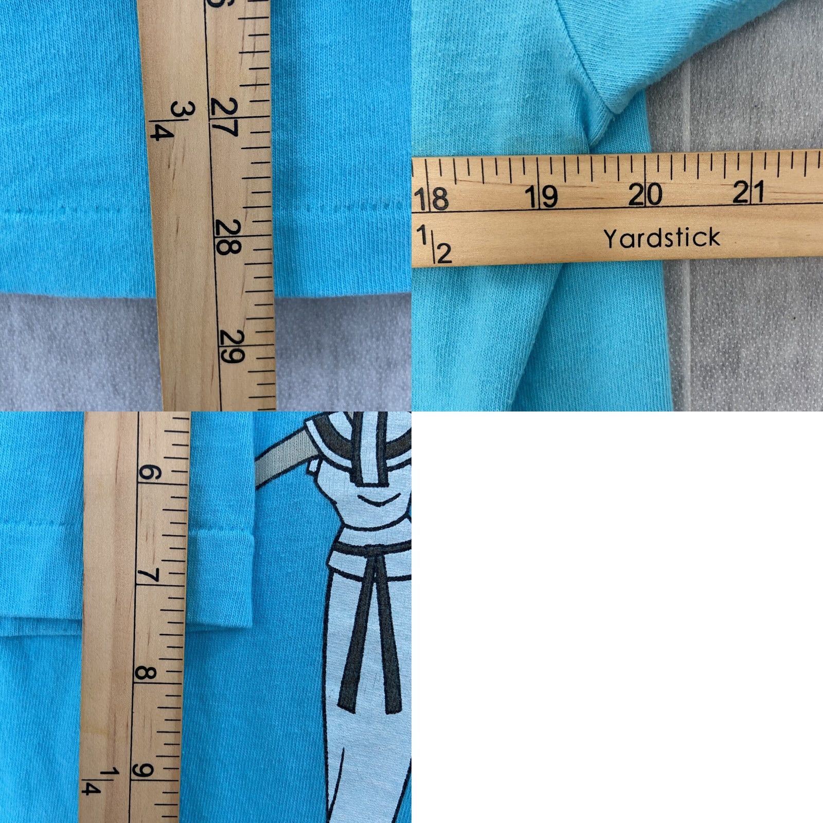 Fruit Of The Loom VINTAGE Jewel Of The Nile Graphic Tee Adult Large Blue 90s Movie Promo Mens Size US L / EU 52-54 / 3 - 8 Thumbnail