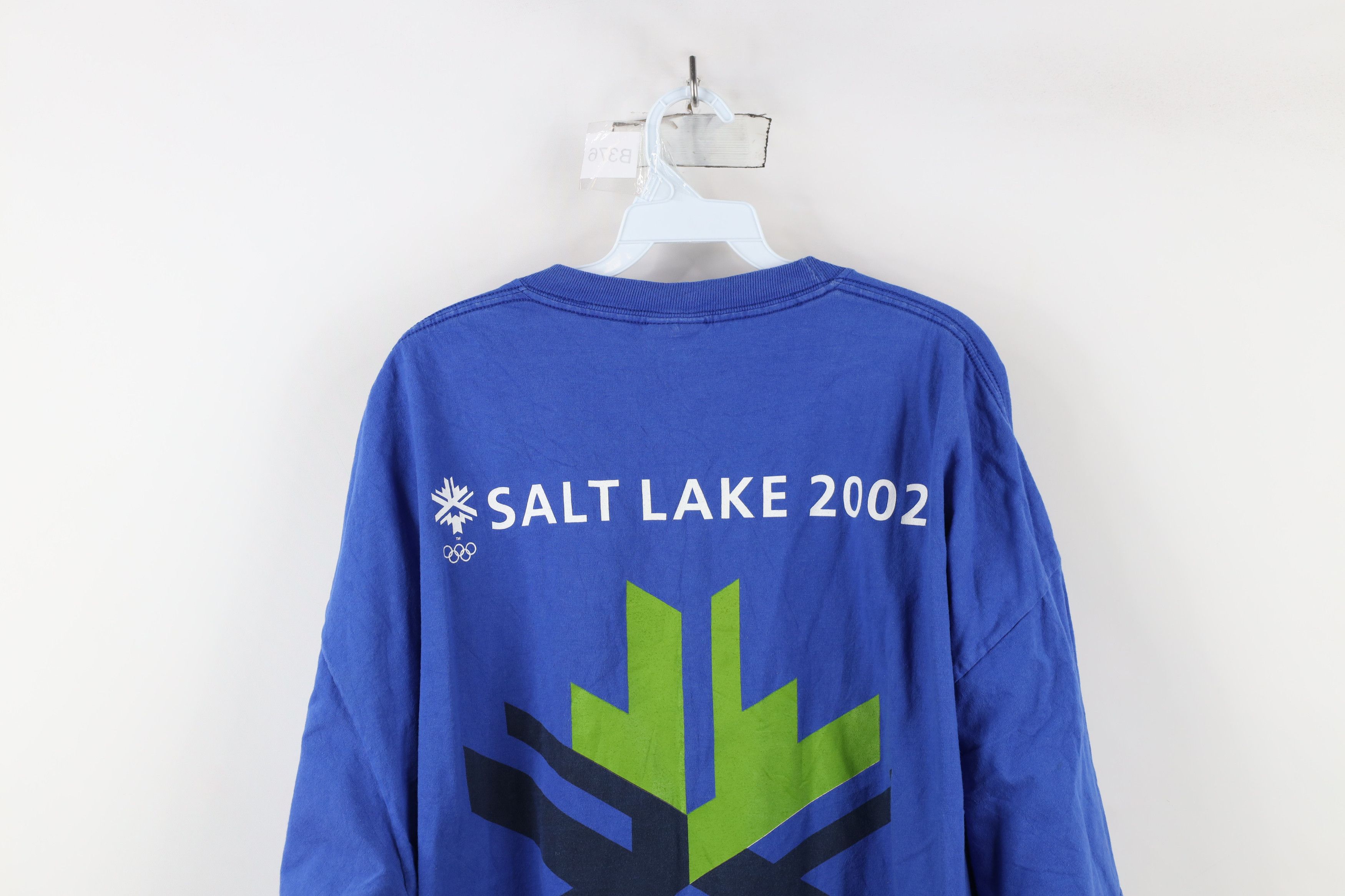 Vintage Vintage Y2K 2002 Winter Olympics Salt Lake City T-Shirt Blue Size US XXL / EU 58 / 5 - 13 Thumbnail