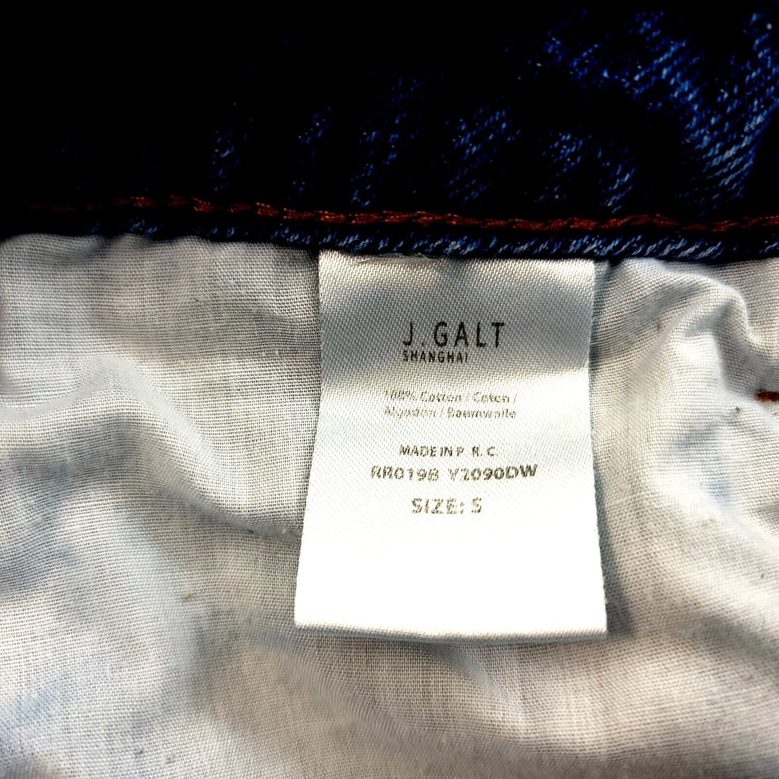 Designer J. Galt Shanghai Blue Denim Button Fly Skirt Small 26 Waist Size 26" / US 2 / IT 38 - 4 Thumbnail