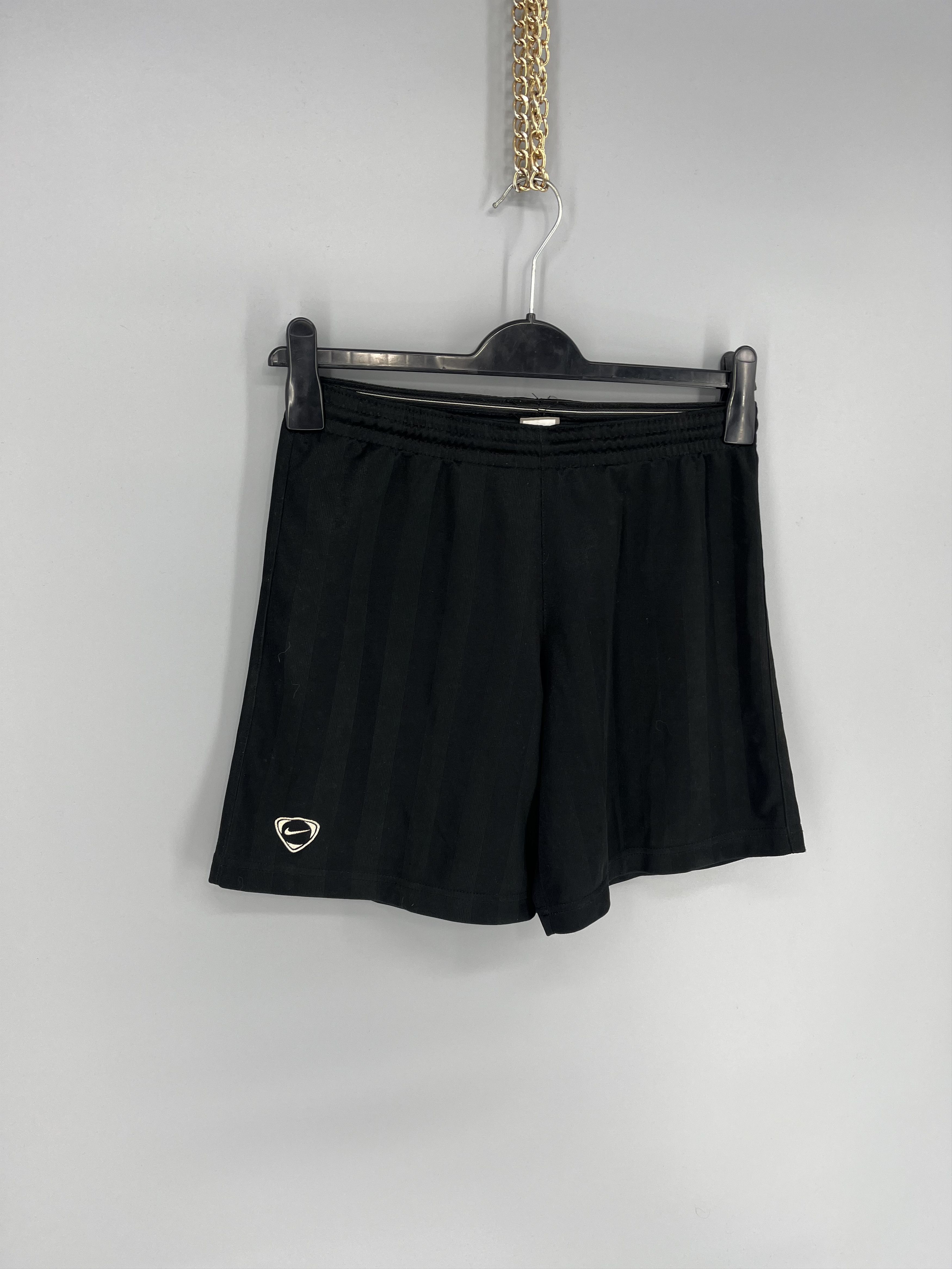 Nike 90s Vintage Nike Black Nylon Mini Swoosh Shorts Travis Style Size US 30 / EU 46 - 2 Thumbnail