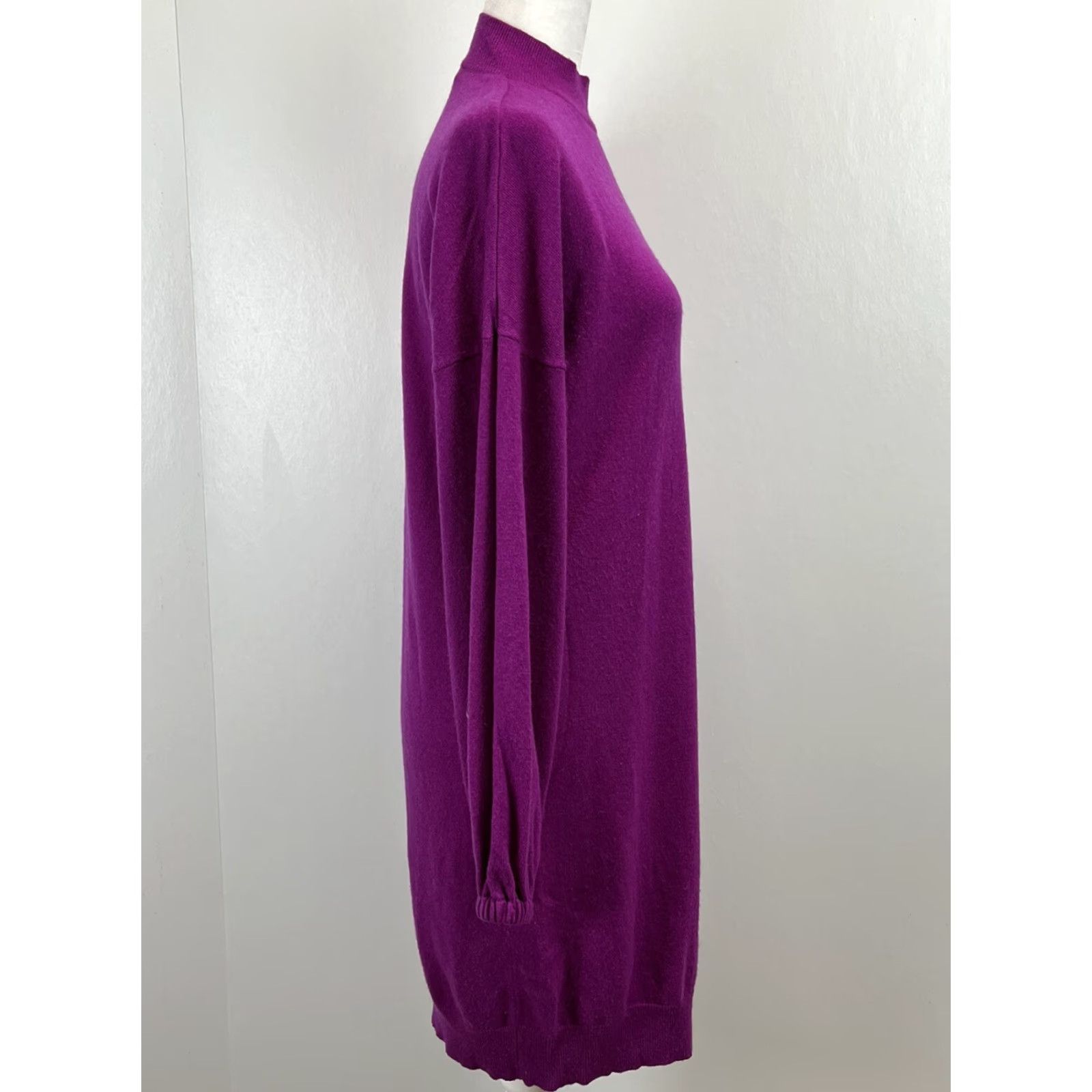 J.Crew J.CREW x Universal Standard women sz S Crisp Berry Pink Mockneck Sweater Dress Size S / US 4 / IT 40 - 4 Thumbnail