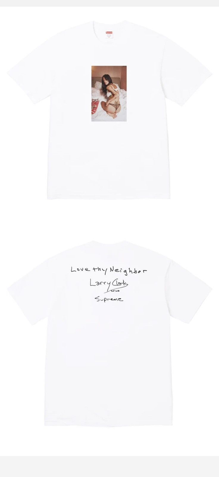 希少‼︎Supreme✖︎ Larry Clark 2005年コラボT ホワイトM 希少
