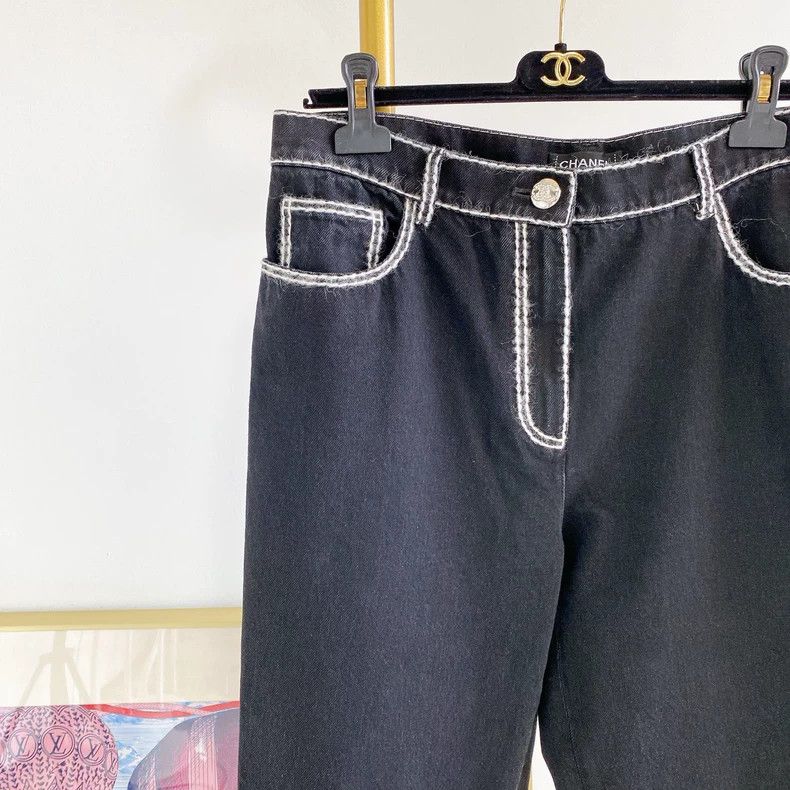 Chanel Chanel Black jeans Size 27" / US 4 / IT 40 - 3 Thumbnail