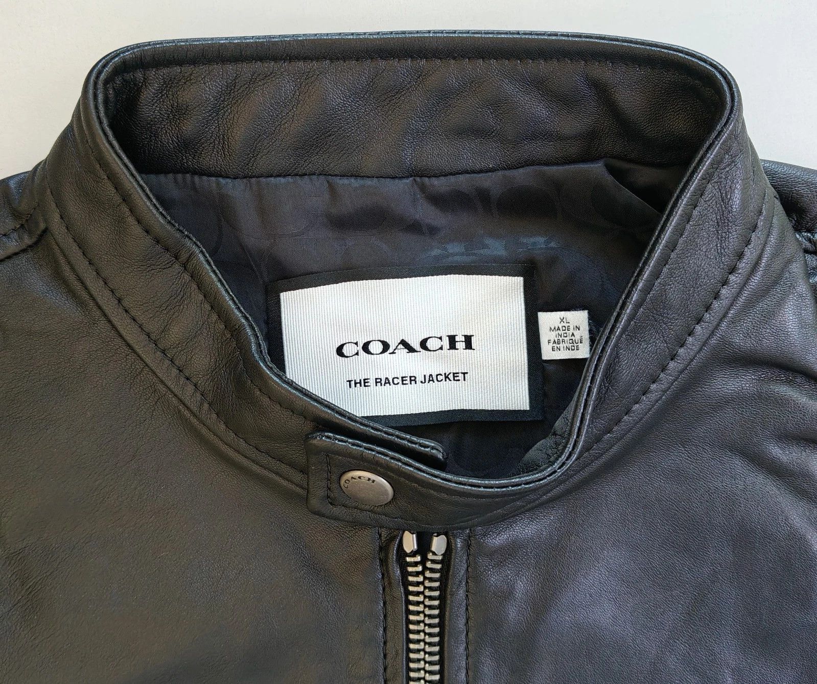 Coach Coach Leather Racer Jacket FTP 5074 Size US XL / EU 56 / 4 - 4 Thumbnail