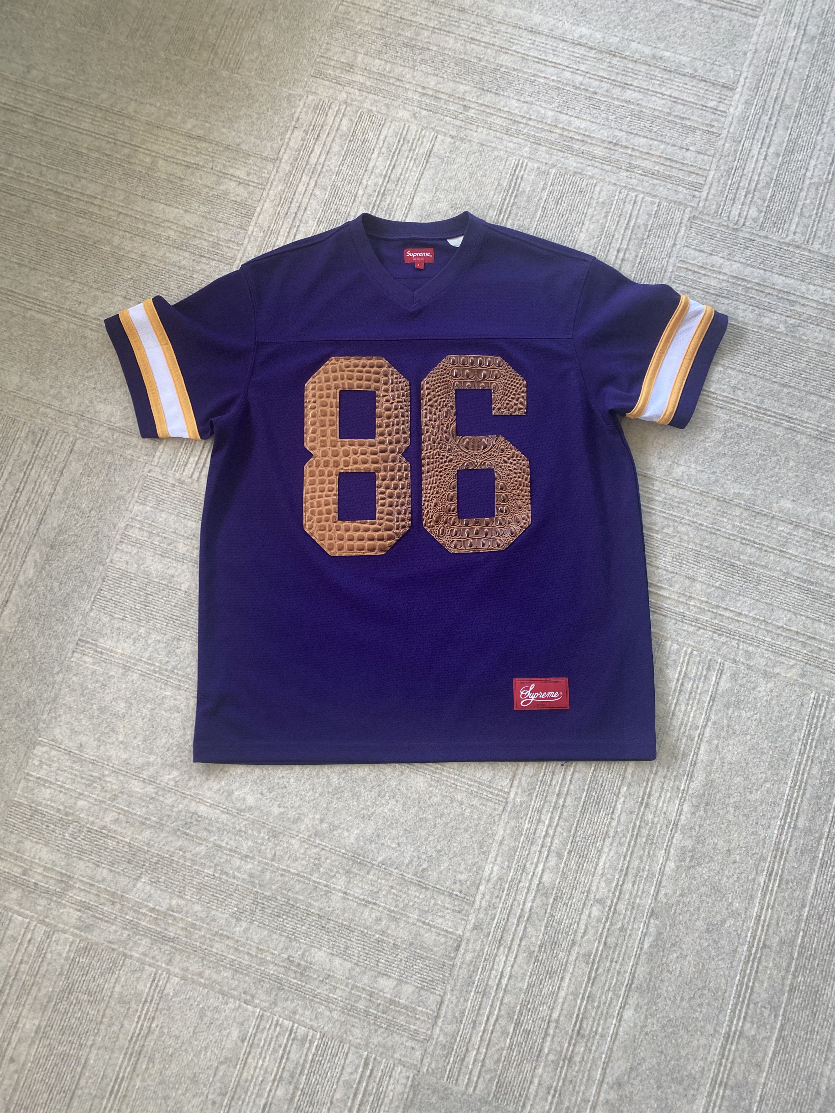 Supreme Supreme 2022 Faux Cro Football Jersey T-Shirt Size US L / EU 52-54 / 3 - 2 Thumbnail