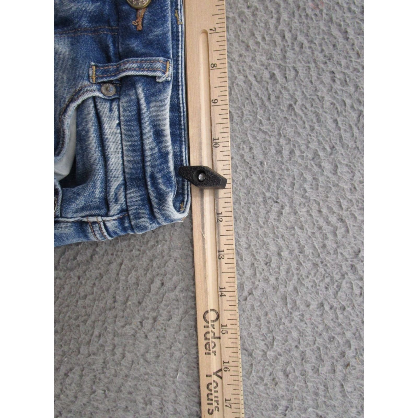 American Eagle Outfitters AMERICAN EAGLE Shorts Women Denim Blue Stretch Hi Rise Curvy Shorties 00 Regular Pocket 5-Pocket Distressed Patchwork Button Logo Vintage No Size 24" / US 00 / IT 34 - 5 Thumbnail
