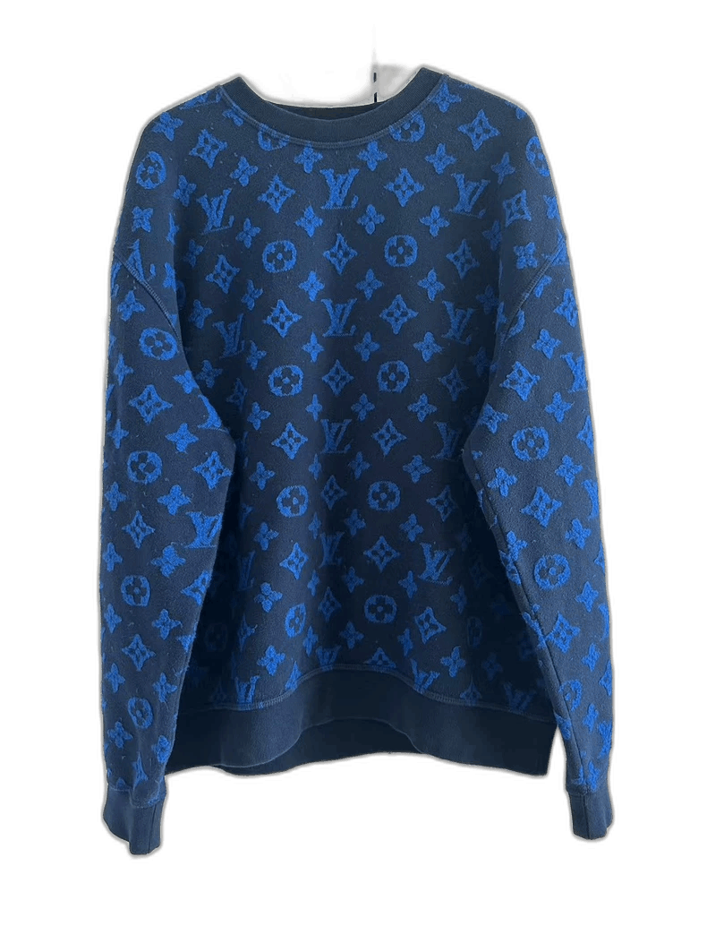 Louis Vuitton Louis Vuitton Louis Vuitton Logo Sweatshirt Blue Size L-25 Size US L / EU 52-54 / 3 - 1 Thumbnail