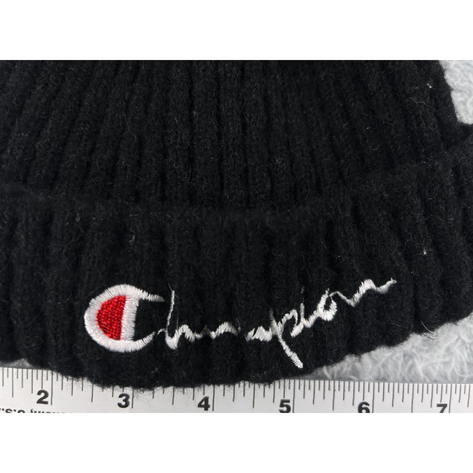 Champion Champion Beanie Headwear One Size Adult Black Knit Polyester Ski Outdoors Hat/Cap Mens Womens Unisex Beanie Size ONE SIZE - 2 Thumbnail