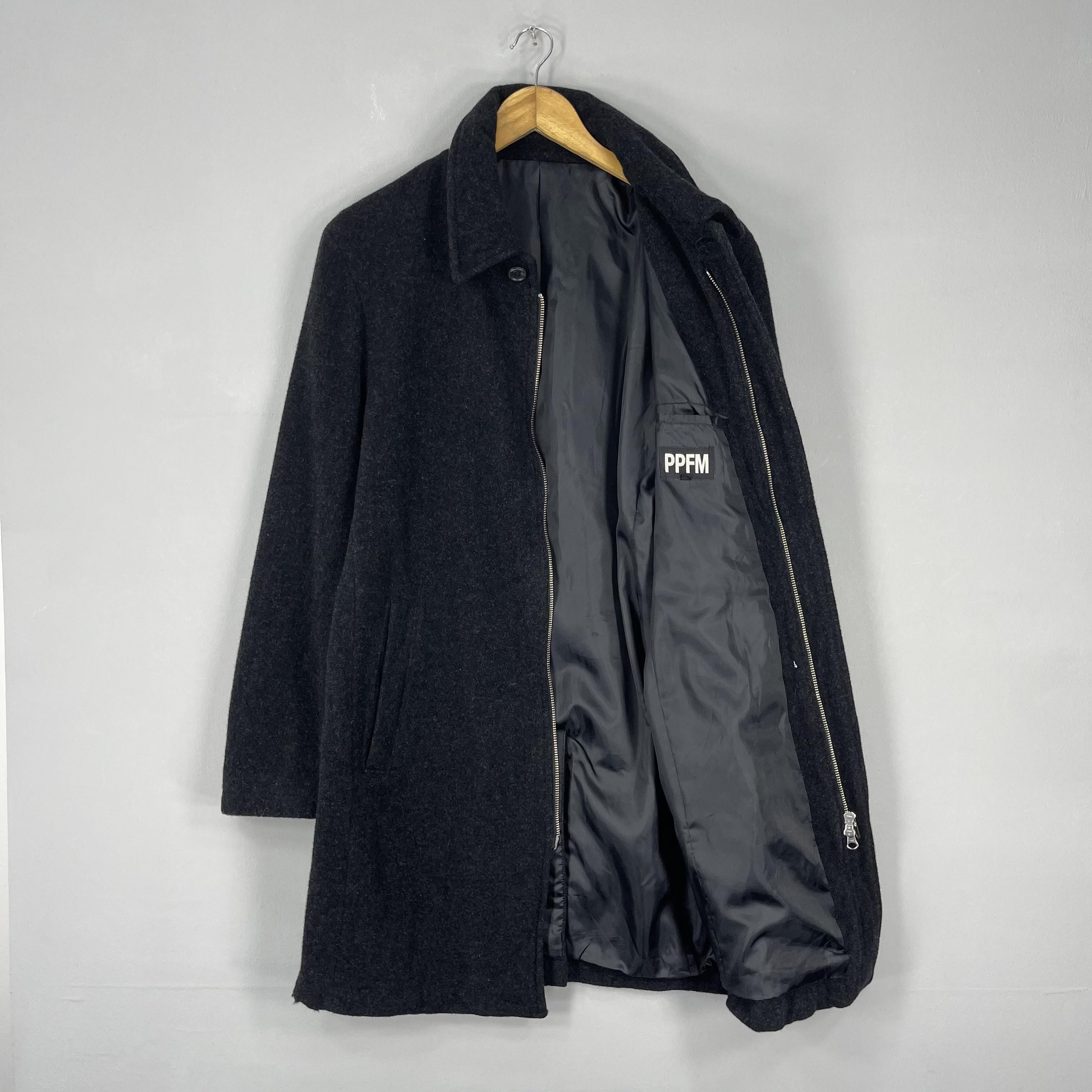 PPFM Vintage PPFM Zip Up Heavyweight Wool Long Jacket Size US S / EU 44-46 / 1 - 6 Thumbnail