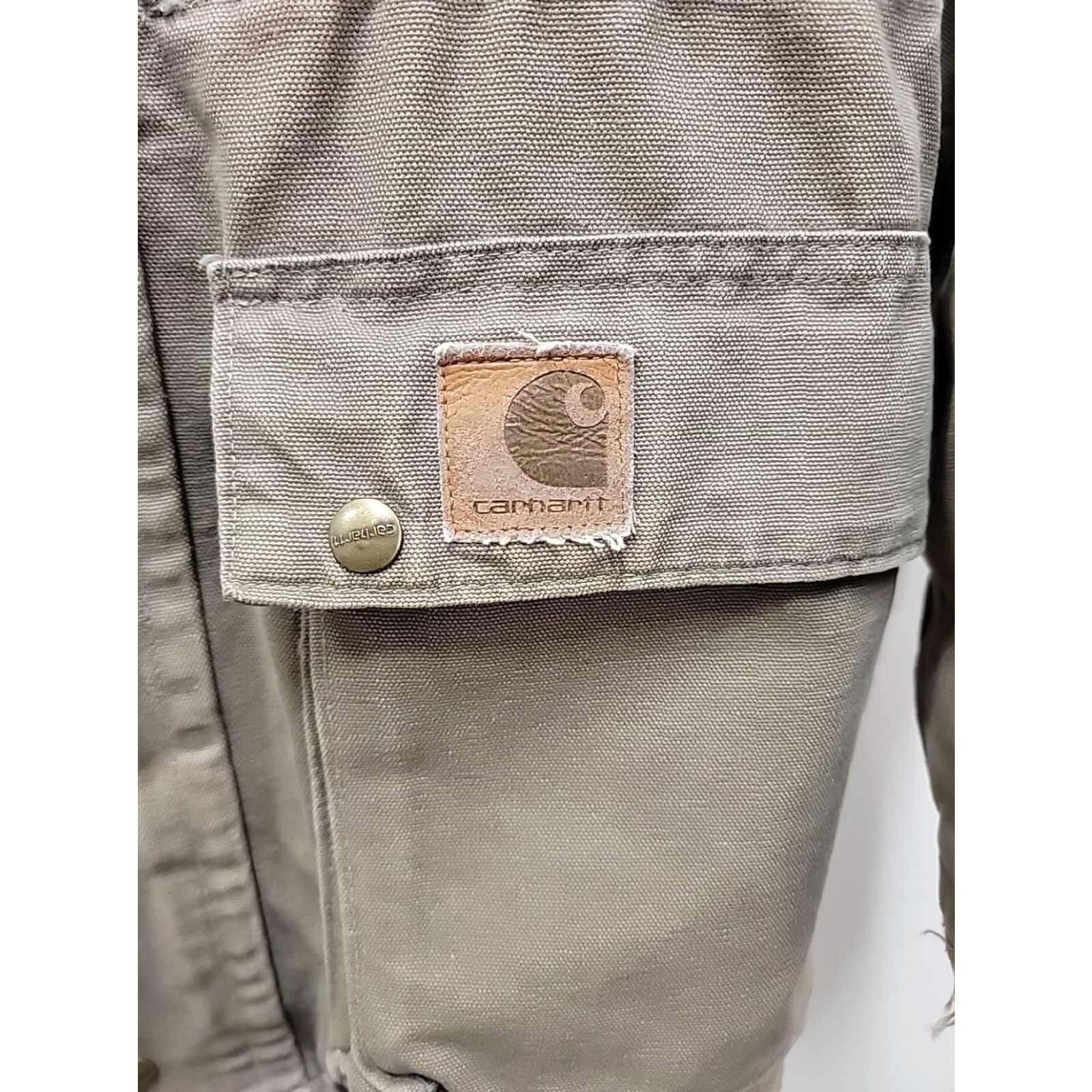 Carhartt VINTAGE Carhartt Duck Work Jacket Olive Men’s M Cotton Workwear PB1321 Size US S / EU 44-46 / 1 - 2 Thumbnail