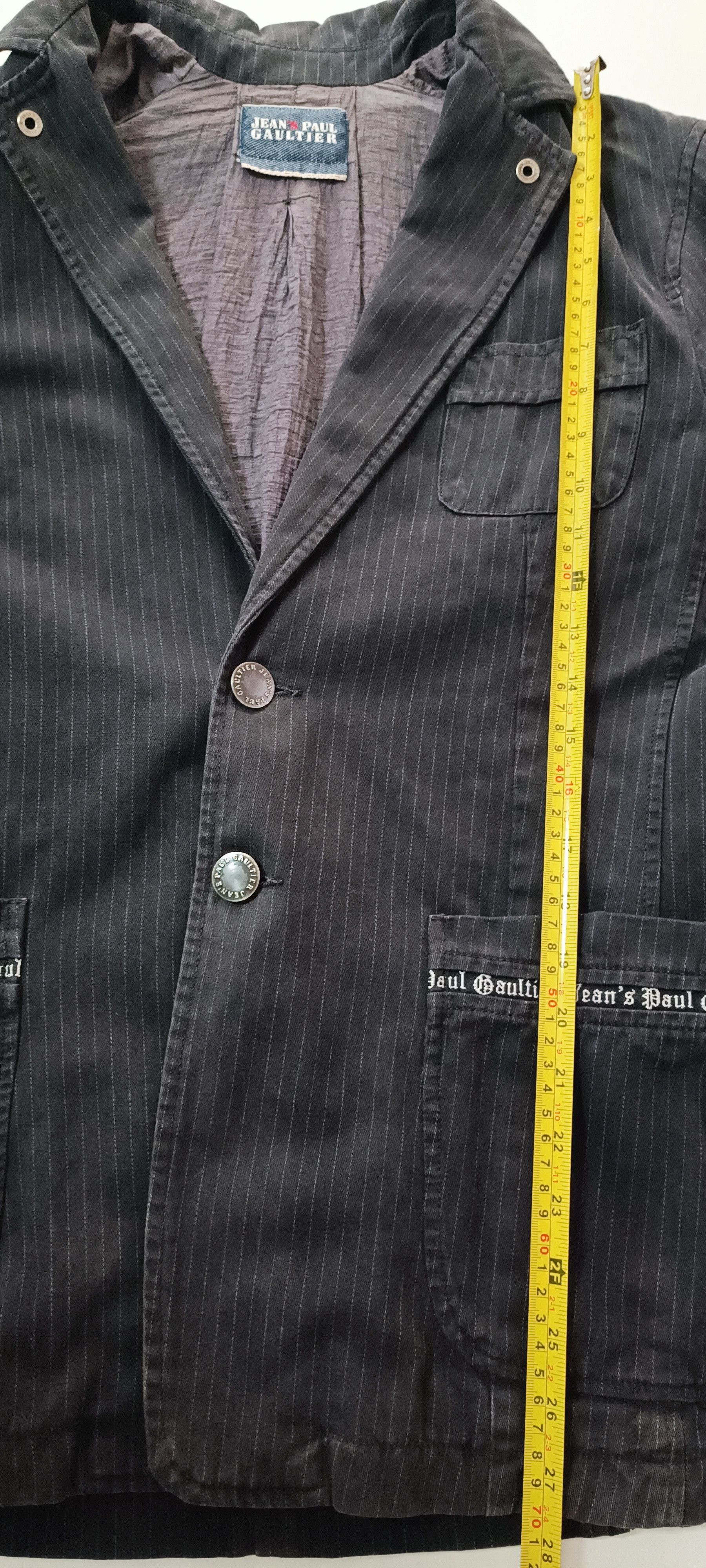 Jean Paul Gaultier Striped gray cotton jacket Size US S / EU 44-46 / 1 - 11 Thumbnail