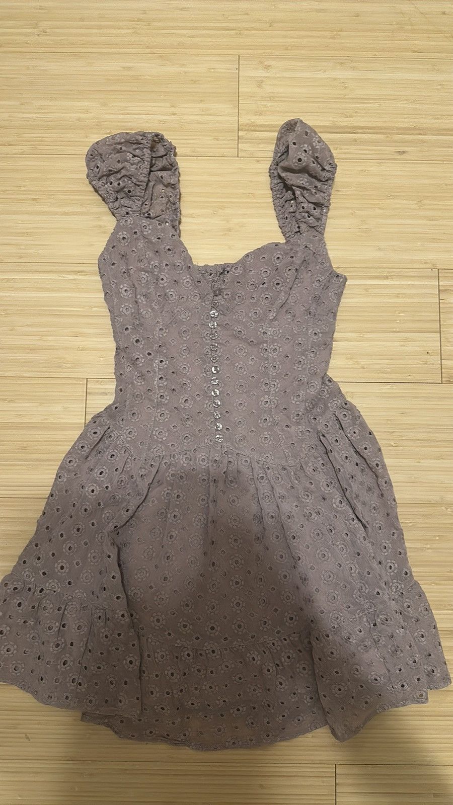 Urban Outfitters Kimchi Blue Leilani Eyelet Mini Dress Size S / US 4 / IT 40 - 3 Thumbnail