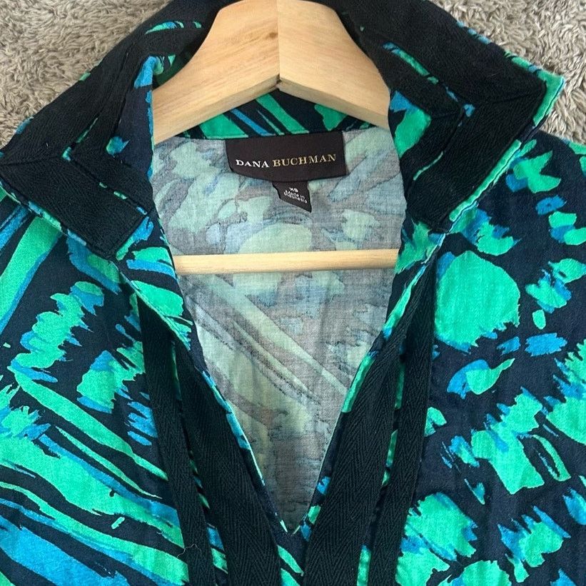 Other Dana Buchman Split Neck Popover Tunic Top Blouse Coverup XS Size XS / US 0-2 / IT 36-38 - 4 Thumbnail