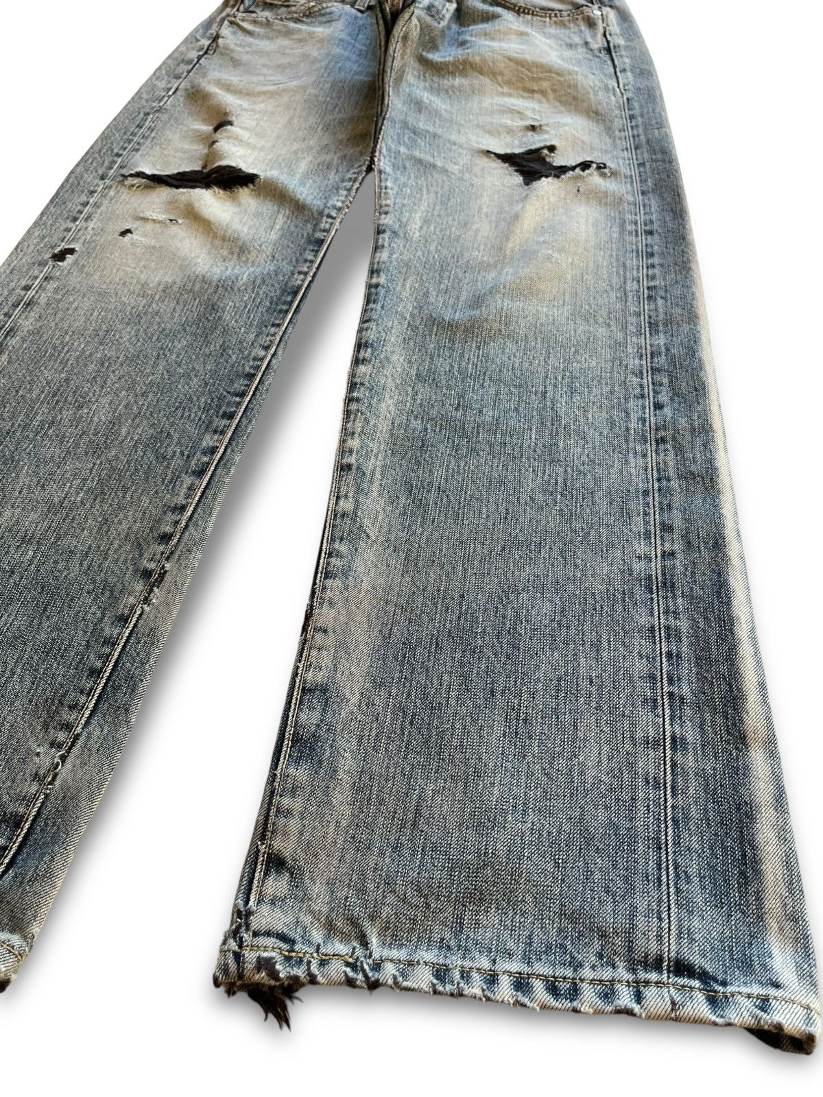 Edwin Vintage Japanese Edwin Blue Wash Distressed Baggy Jeans Size US 32 / EU 48 - 7 Thumbnail