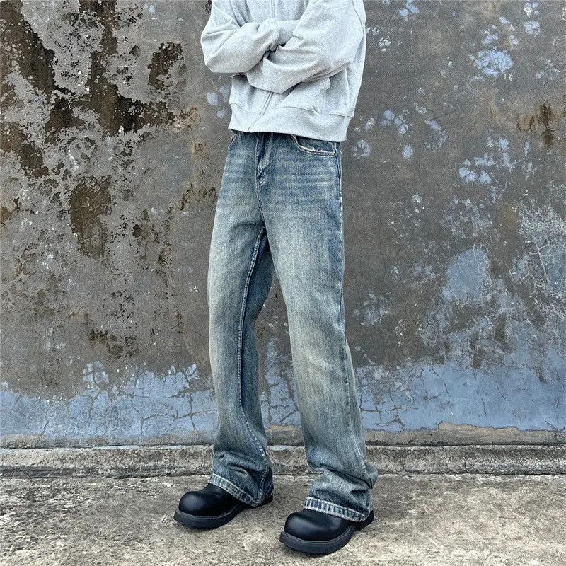 Japanese Brand × Jean Retro loose straight leg micro flared jeans Size US 32 / EU 48 - 6 Thumbnail