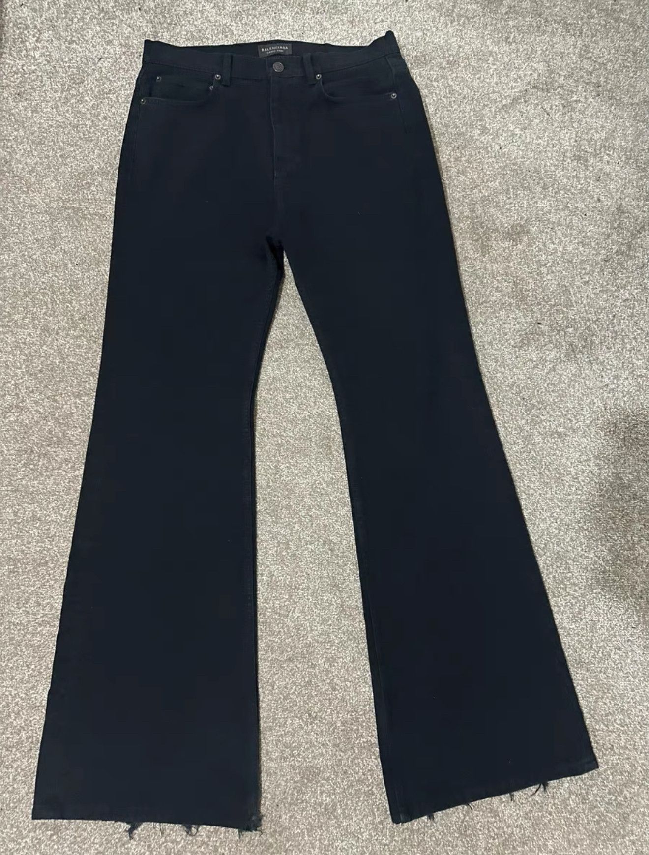 Balenciaga Balenciaga 22AW show style Flared flared black denim