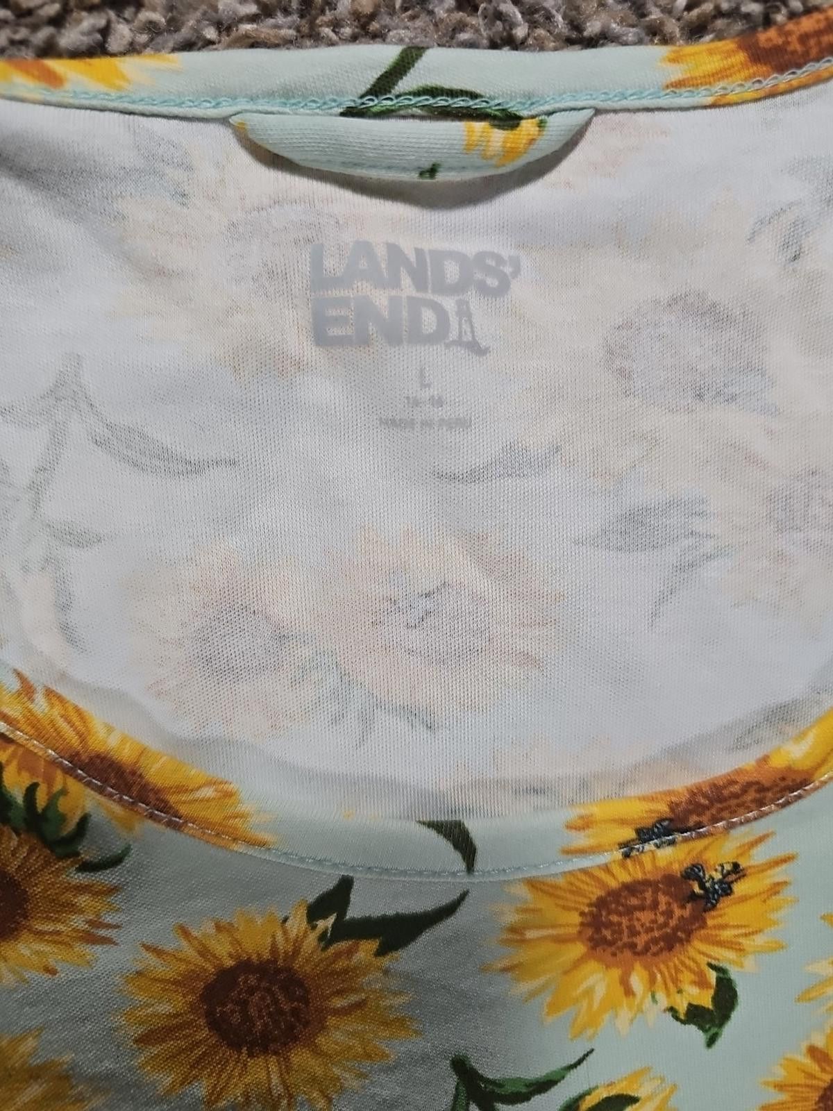 Lands' End Lands End L Sunflower Dress Size L / US 10 / IT 46 - 2 Thumbnail