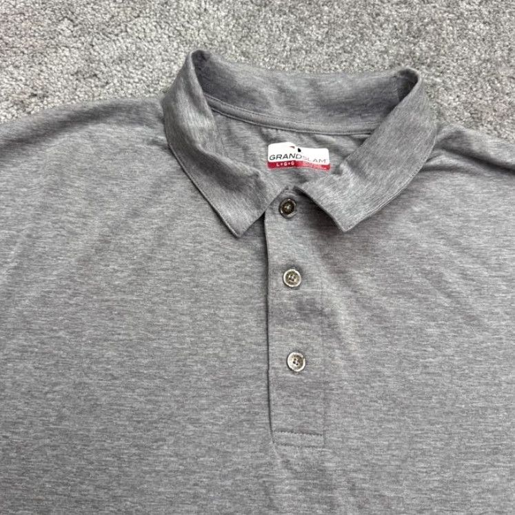 Vintage Grand Slam Polo Shirt Mens Large Gray Short Sleeve Active Golf Performance NWOT Size US L / EU 52-54 / 3 - 3 Thumbnail