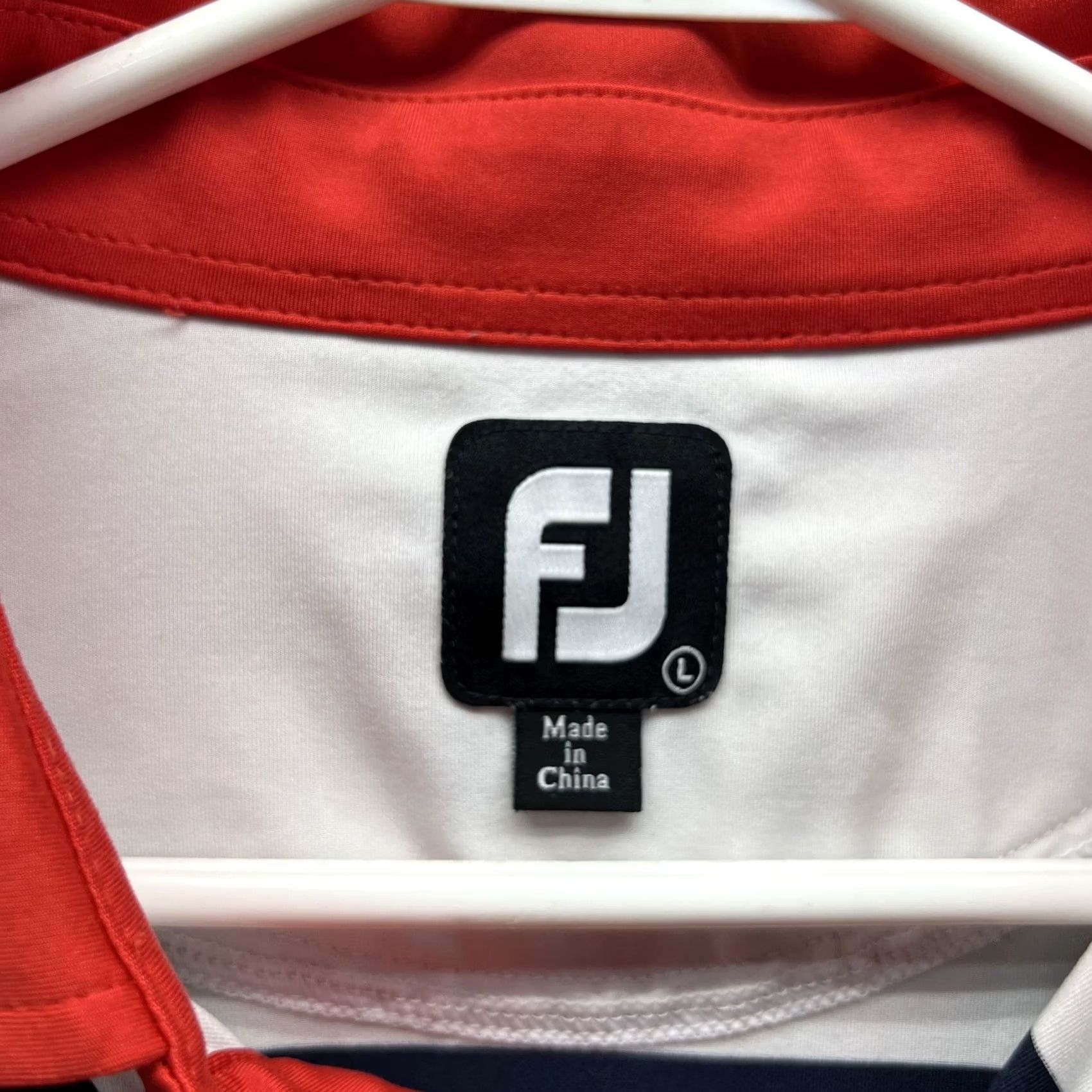 Footjoy FootJoy Polo Shirt Mens Large Red Stripe Golf Stretch Short Sleeve Performance Polo Shirt Size US L / EU 52-54 / 3 - 2 Thumbnail
