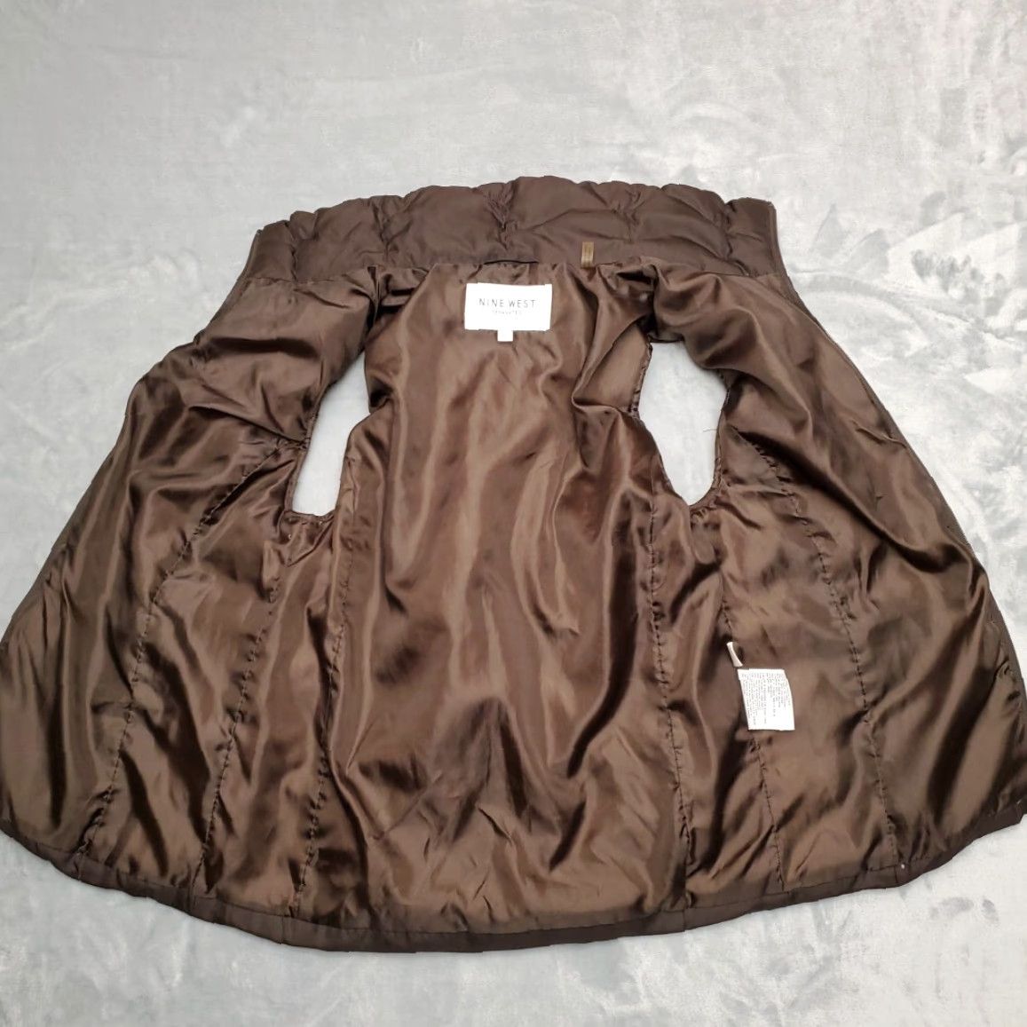 Nine West VINTAGE Nine West Puffer Vest Womens S Brown Quilted Down Lightweight Outdoors Gorp Size S / US 4 / IT 40 - 2 Thumbnail