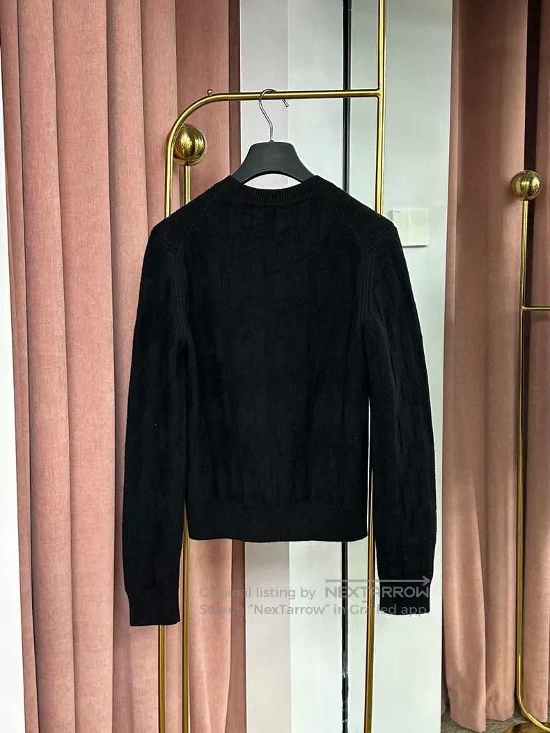Hermes Hermes Black Textured Knit Long Sleeve Shirt Size XS / US 0-2 / IT 36-38 - 2 Thumbnail
