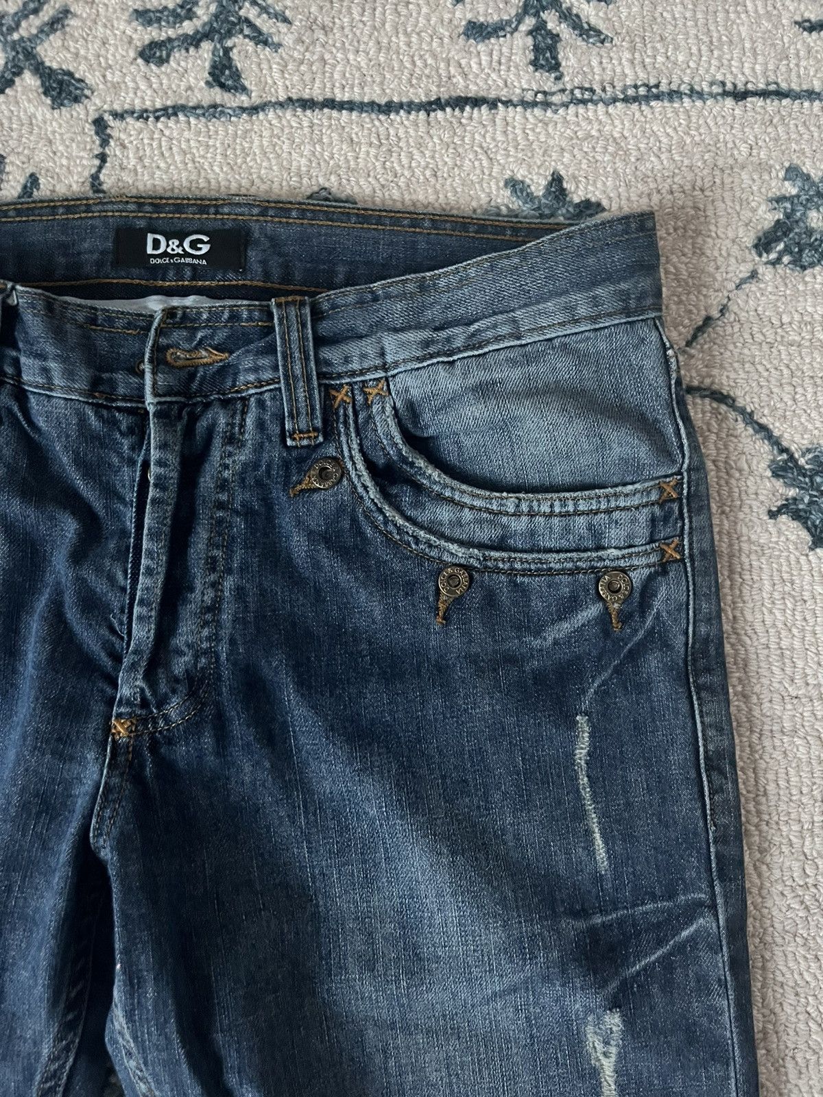 Dolce & Gabbana Dolce & Gabbana Distressed Denim Size US 36 / EU 52 - 5 Thumbnail