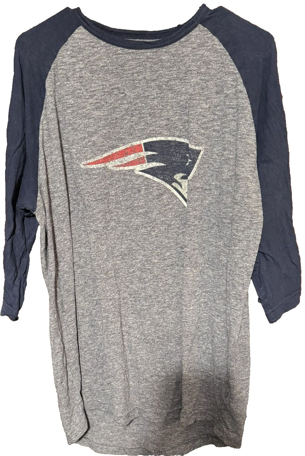 Majestic New England Patriots Majestic 3/4 Raglan T-Shirt Men L Gray Size US L / EU 52-54 / 3 - 1 Thumbnail