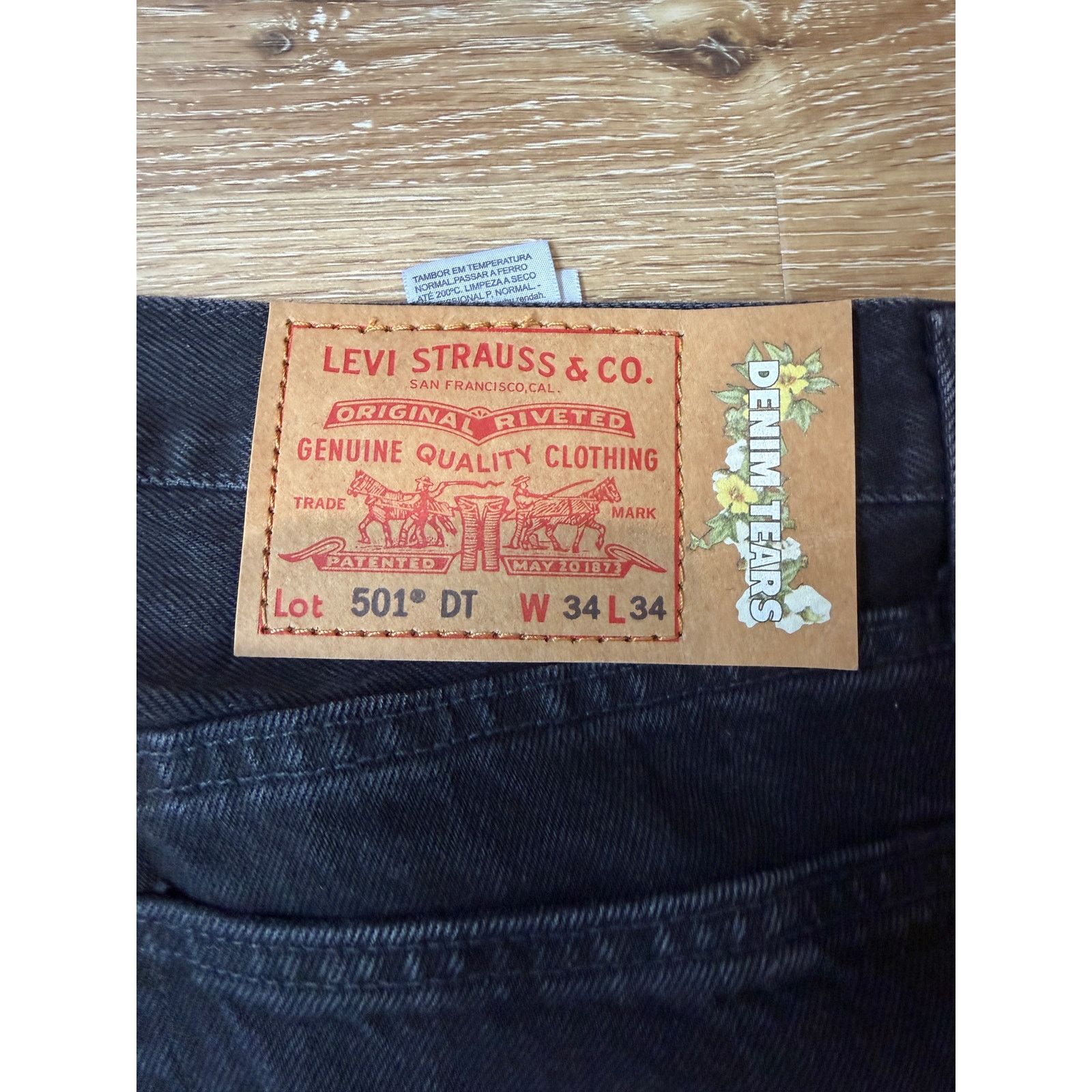 DENIM TEARS Denim Tears x Levi's 501 Jeans Black W36 L34 Straight Leg Size US 34 / EU 50 - 3 Thumbnail