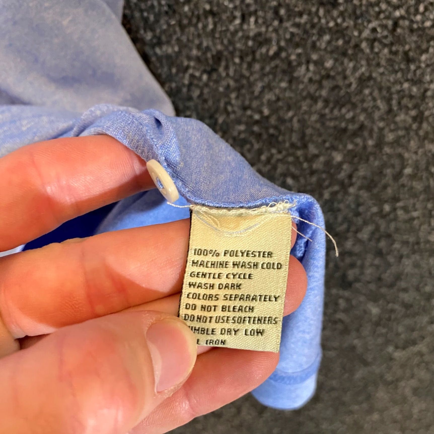 Vintage DONALD ROSS Polo Mens Large Blue Tree Chopping Course Performance Golf Shirt S/S Size US L / EU 52-54 / 3 - 6 Thumbnail