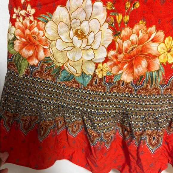 Farm Rio FARM Rio Red Floral Bohemian Kimono Dress – XS (PP) Size XS / US 0-2 / IT 36-38 - 8 Thumbnail