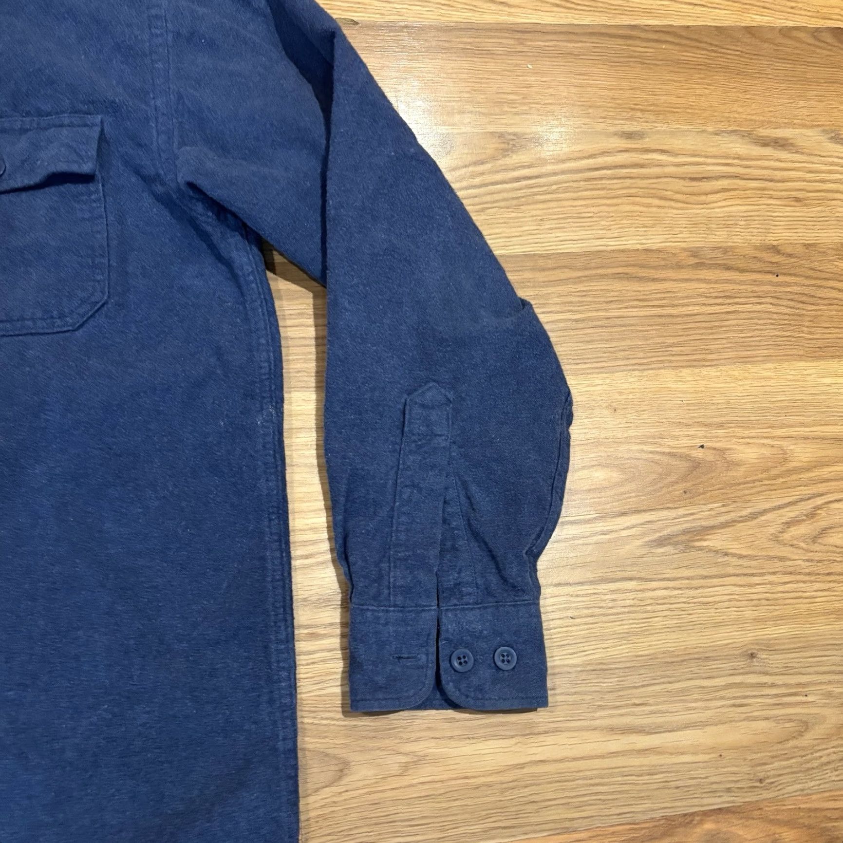 Vintage VINTAGE LL Bean Blue Chamois Shirt Heavy Flannel Outdoors Hunting Mens Medium Size US M / EU 48-50 / 2 - 5 Thumbnail
