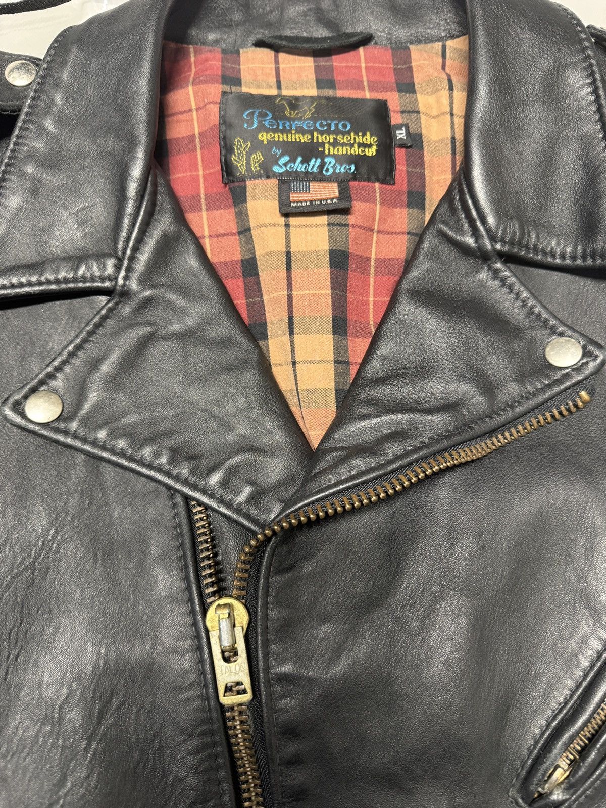 Schott RARE Schott PER2 Horsehide Leather Jacket XL Size US XL / EU 56 / 4 - 7 Thumbnail