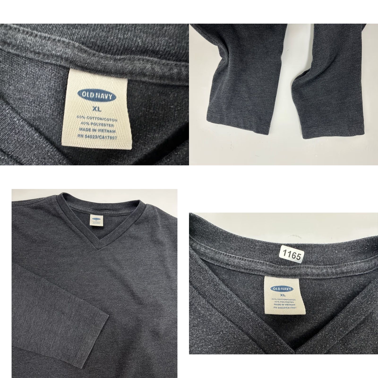 Old Navy VINTAGE Old Navy Shirt Men XL V-Neck Heavyweight Charcoal Heather/Cotton Polyester Minimalist T-Shirt 2000s Mens Size US XL / EU 56 / 4 - 9 Thumbnail