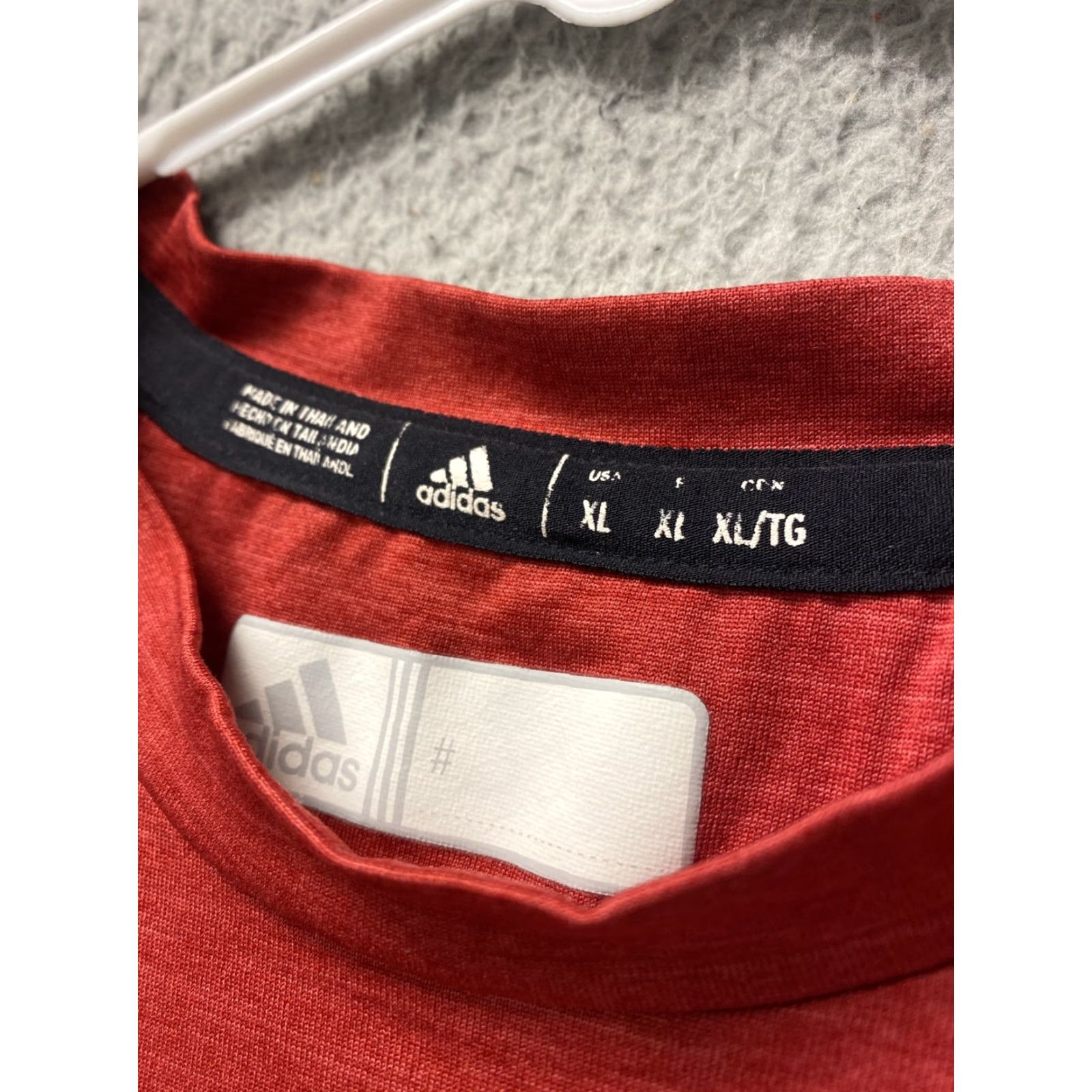 Adidas Adidas Mens Red Shirt Size XL Short Sleeve Sports /113-22 Red Dark Size US XL / EU 56 / 4 - 5 Thumbnail
