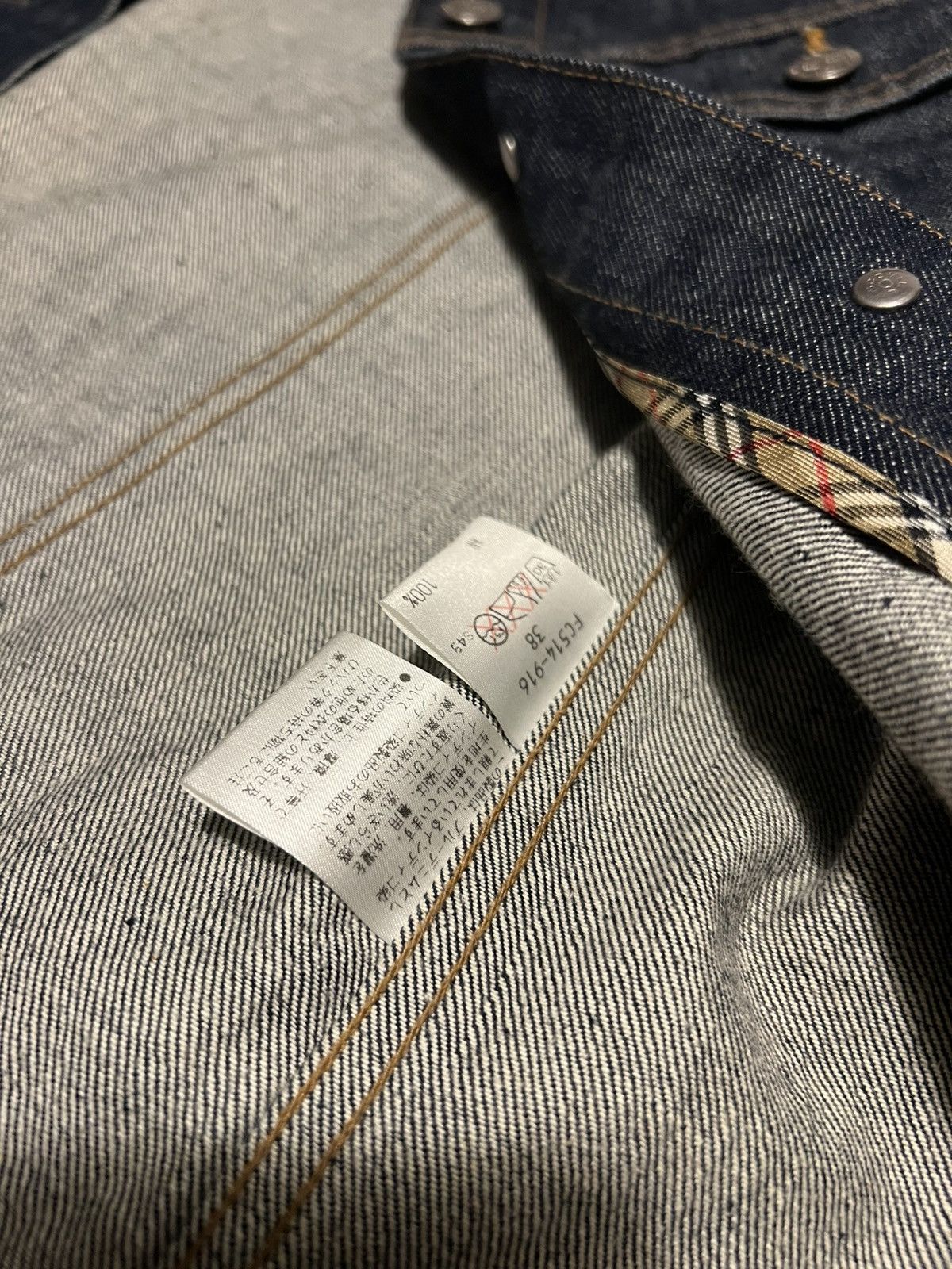 Burberry × Japanese Brand Japan Burberry Prorsum blue label Jean jacket Size XS / US 0-2 / IT 36-38 - 6 Thumbnail