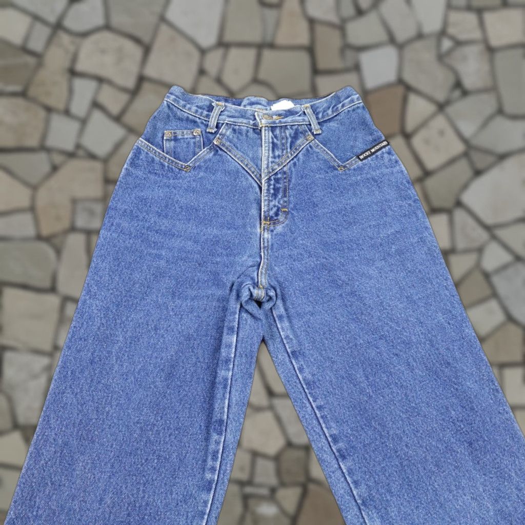 Vintage VINTAGE Rockies Jeans Women 27x34 Blue Denim High Waist Western Straight Leg Womens Jeans Size 27" / US 4 / IT 40 - 1 Thumbnail