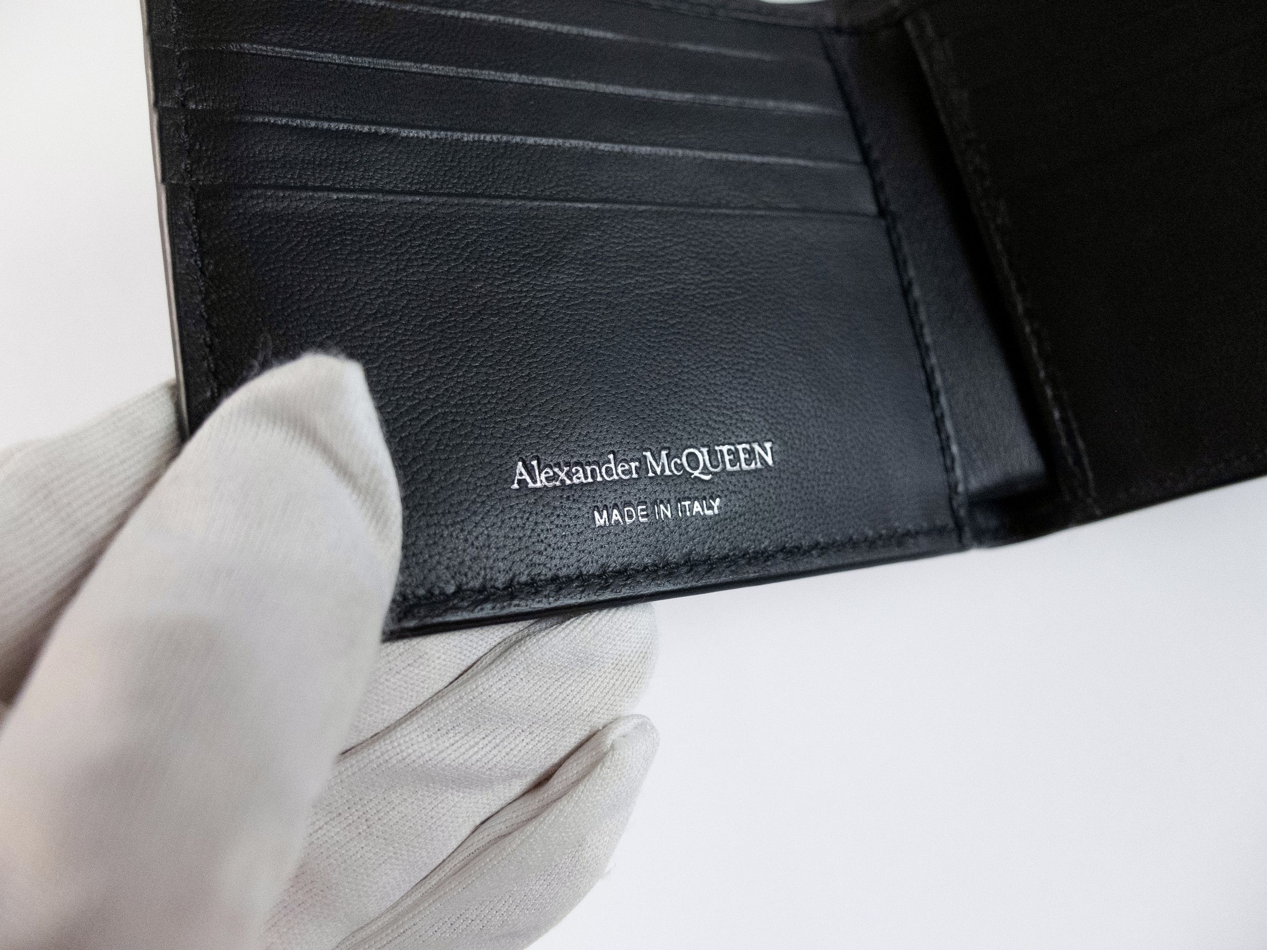 Alexander McQueen ALEXANDER MCQUEEN black silver leopard emboss leather wallet Size ONE SIZE - 4 Thumbnail