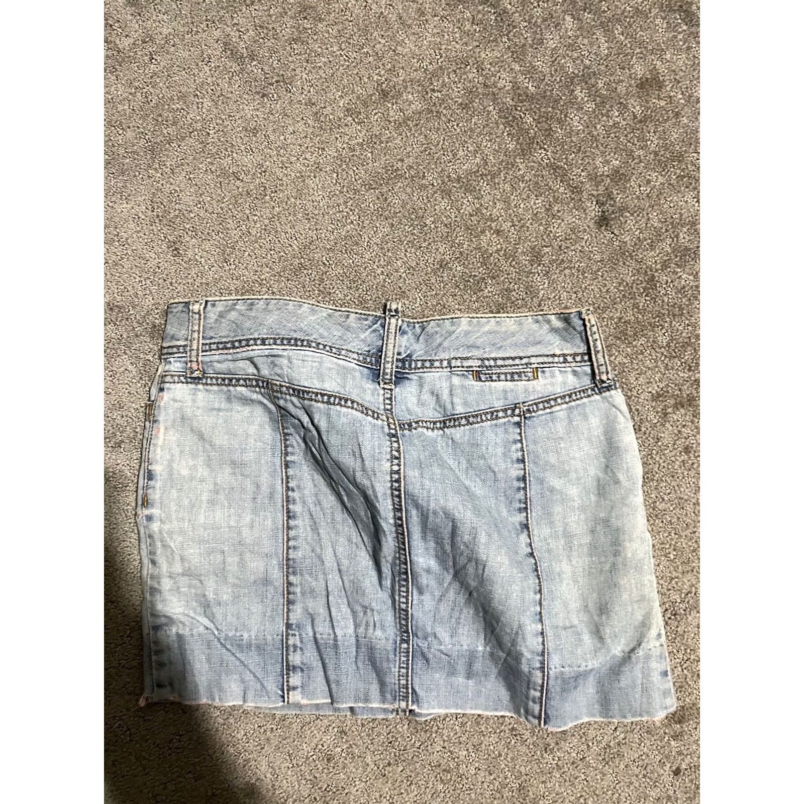 Gap VINTAGE Gap Women’s Denim Mini Skirt Blue Y2K Low Rise SZ 1 Size 25" / US 0 / IT 36 - 2 Thumbnail