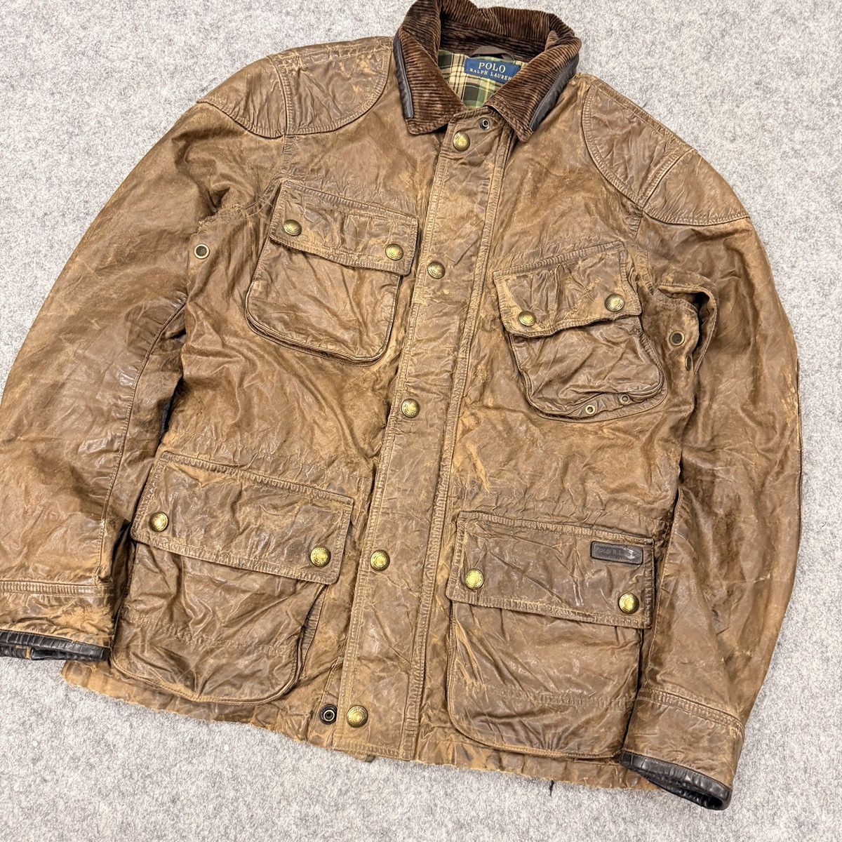 Polo Ralph Lauren 90🔥 vintage polo ralph lauren brown wax jacket Size US S / EU 44-46 / 1 - 2 Thumbnail