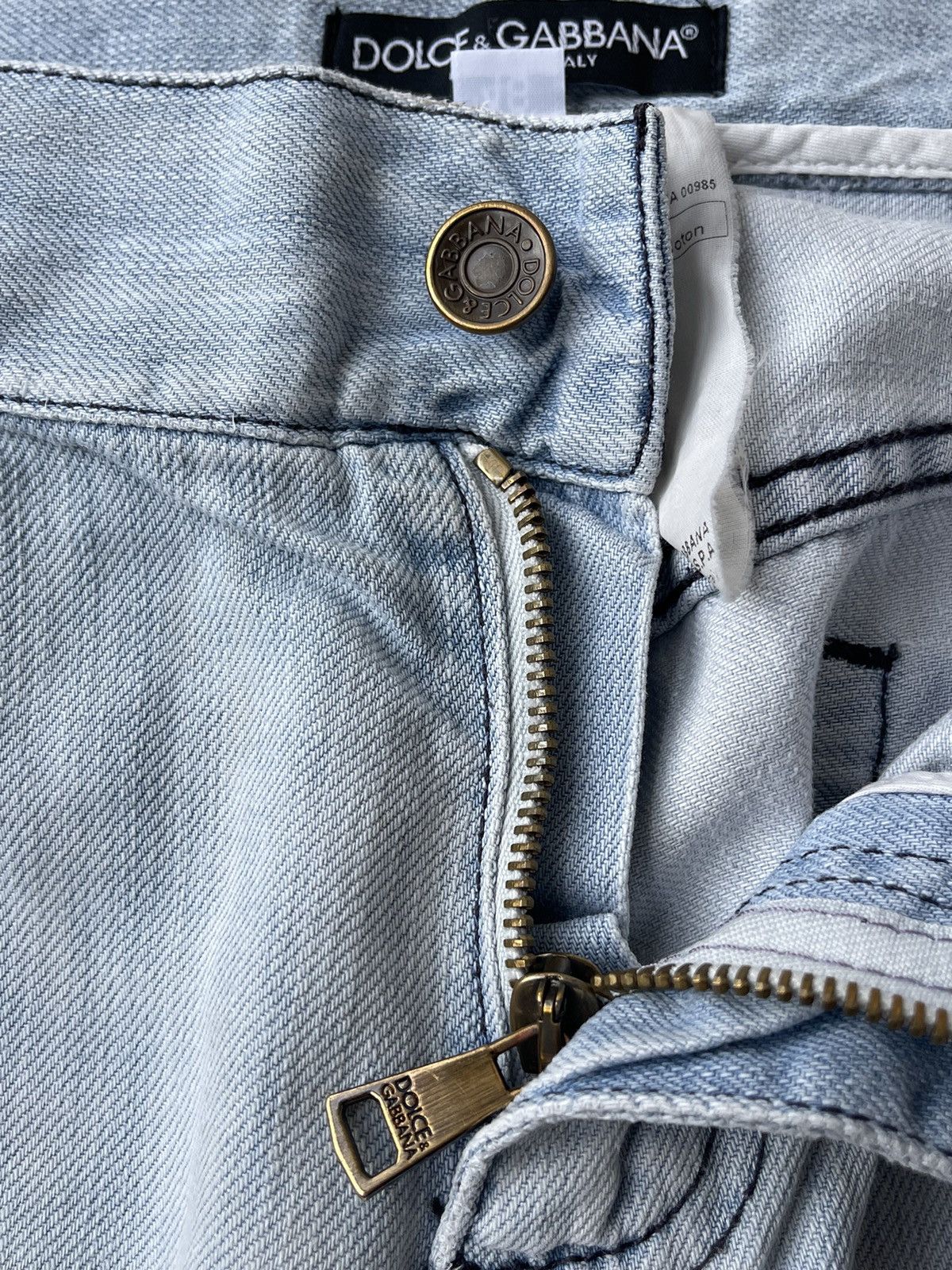 Dolce & Gabbana Dolce & Gabbana Archive Y2K Light Wash Straight Denim Jeans Size US 32 / EU 48 - 11 Thumbnail