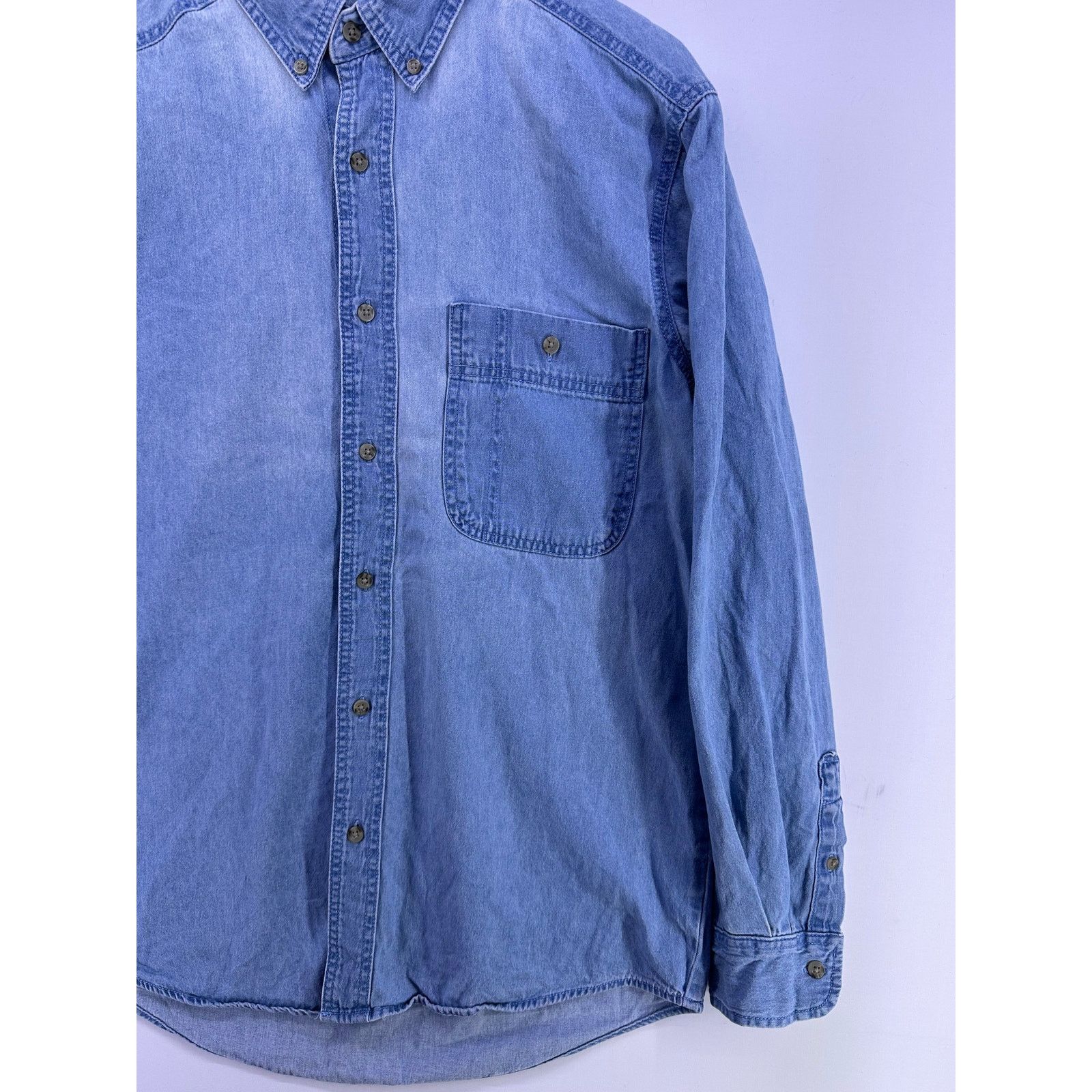 Wrangler Wrangler Rugged Wear Demin Long Sleeve Shirt Size Medium Size US M / EU 48-50 / 2 - 4 Thumbnail