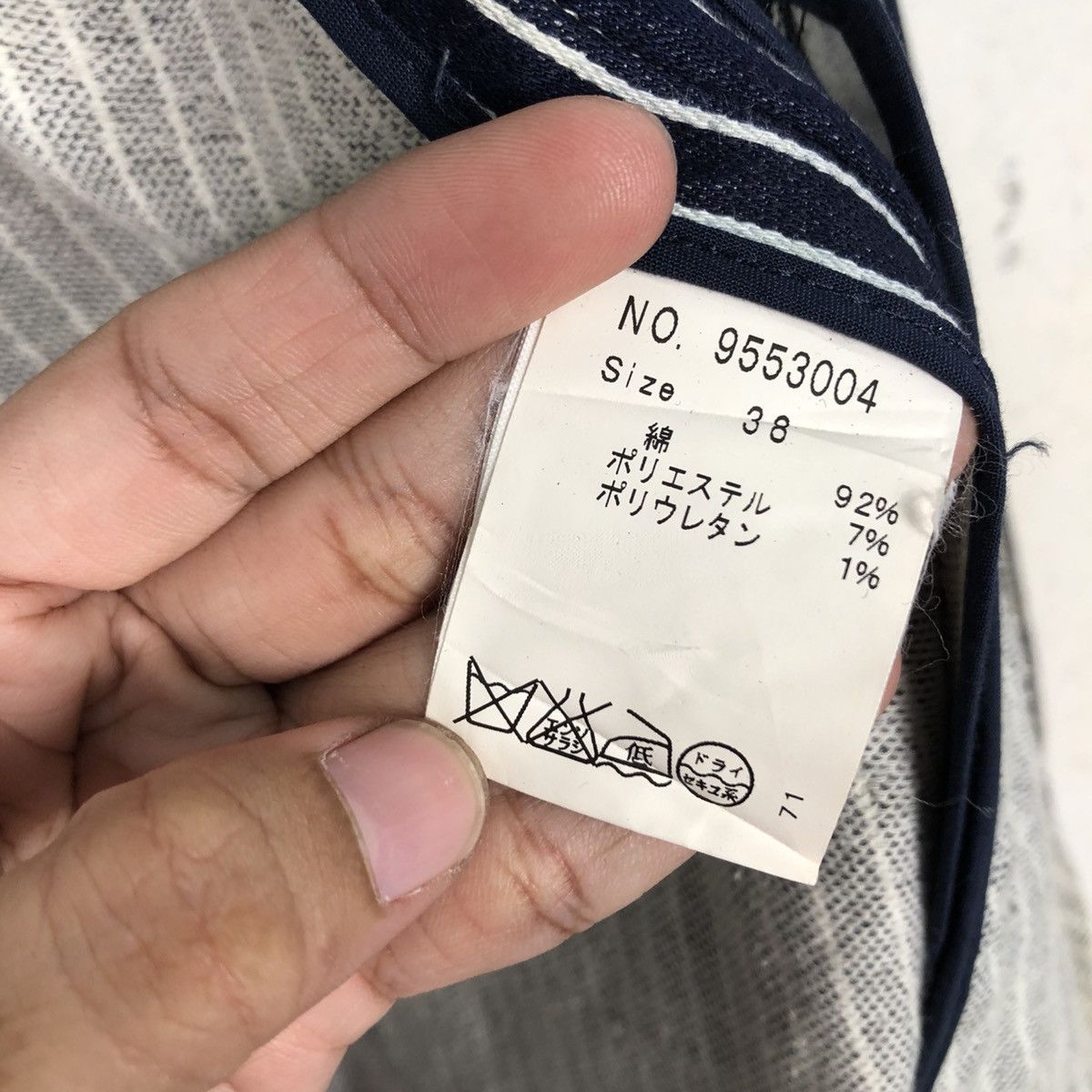 Indigo 📌Vintage Denim Indigo Striped Design Hickory B7 Issey Miyake Size US M / EU 48-50 / 2 - 20 Thumbnail